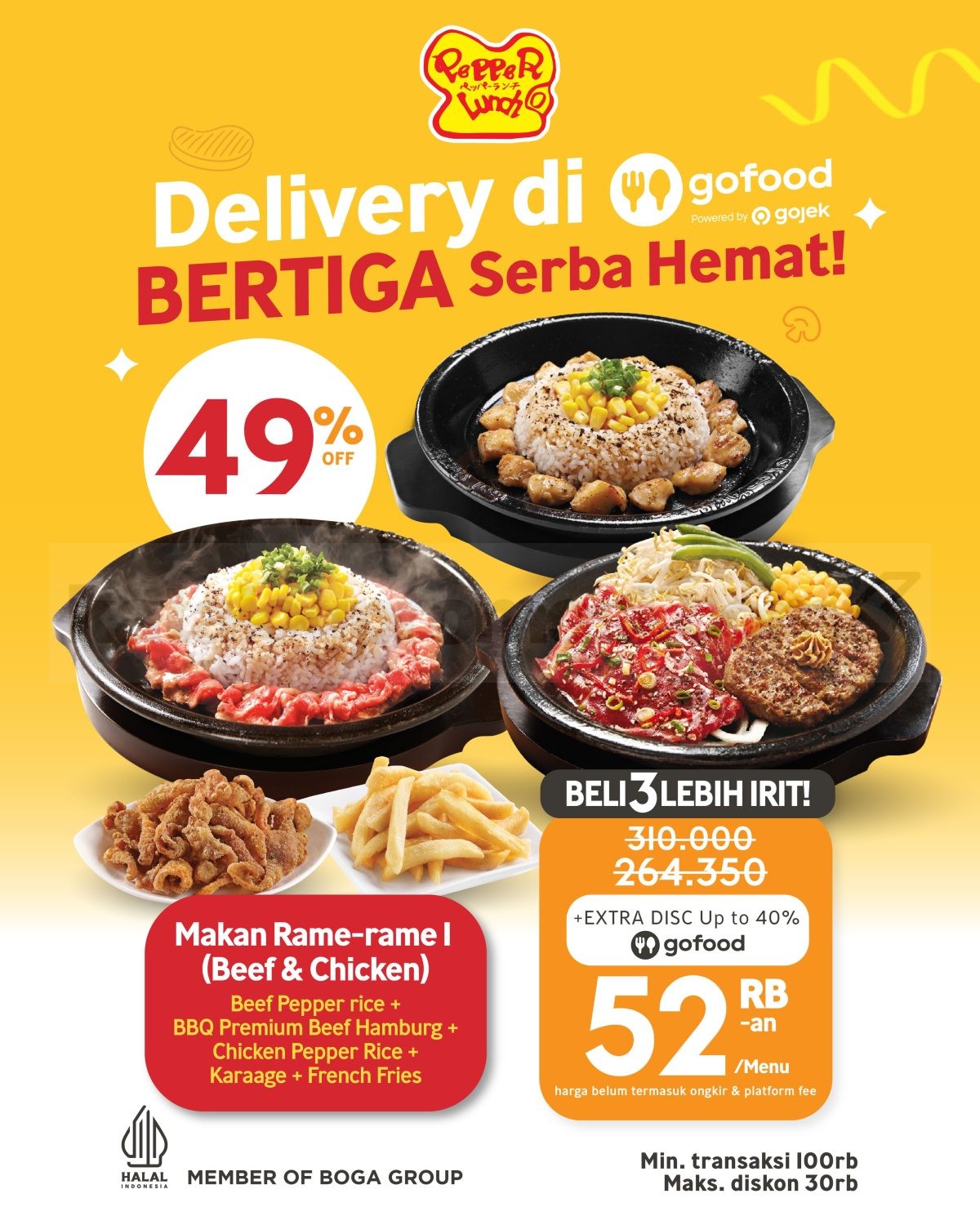 Promo Pepper Lunch Delivery Diskon Hingga 40%
