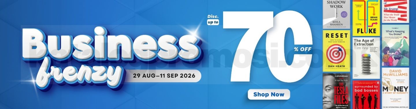 Promo Periplus Business Frenzy Diskon hingga 70% Promo Periplus Business Frenzy diskon hingga 70% untuk buku bisnis pilihan di Periplus.com dan Ekiosk