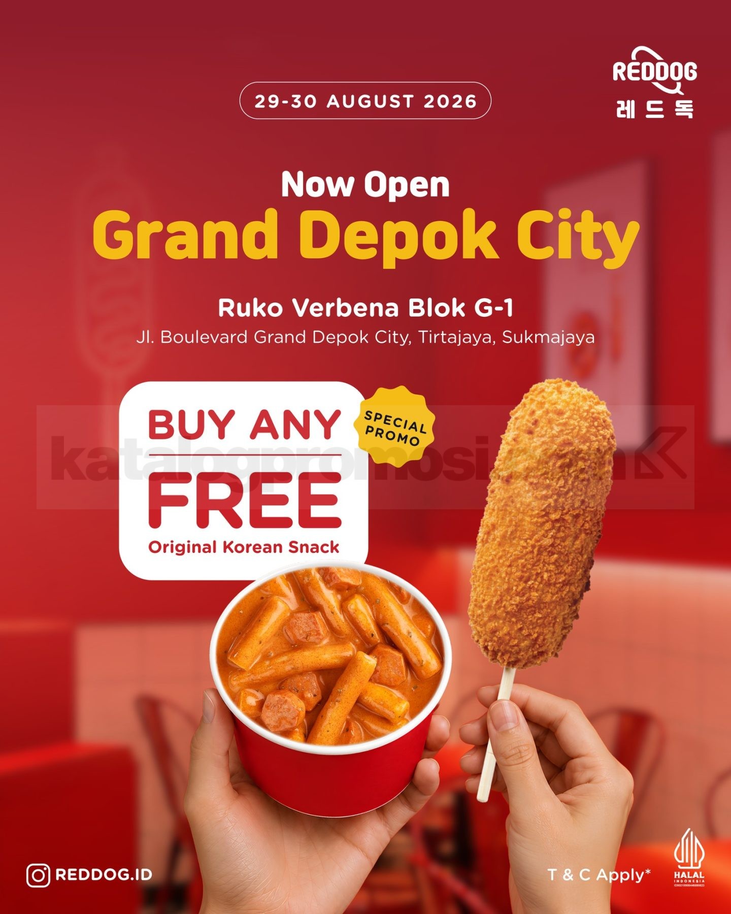 Promo Reddog Grand Opening Grand Depok City Free Korean Snack Promo Reddog Grand Opening Grand Depok City Free Korean Snack