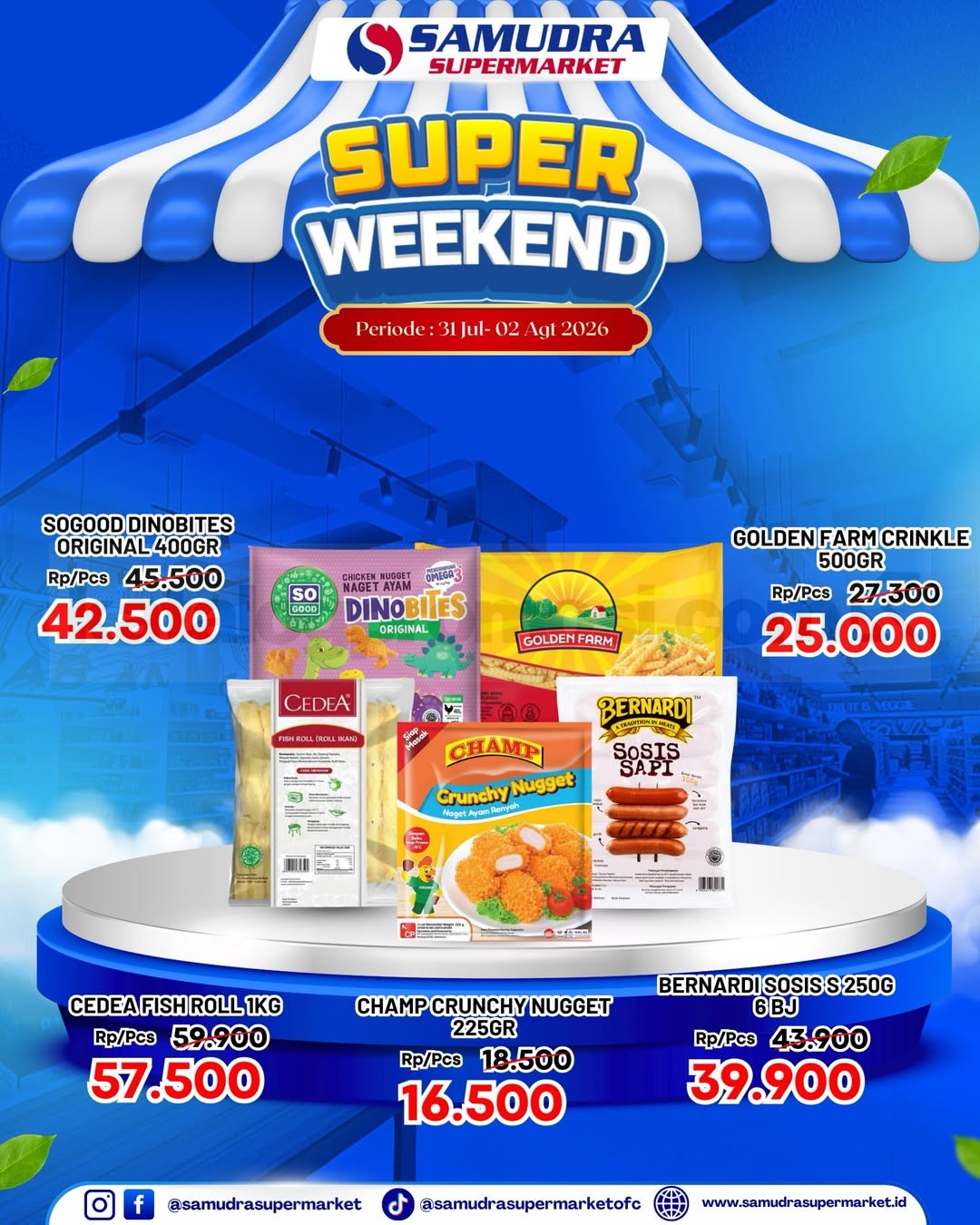 Promo Samudra Supermarket Super Weekend 31 Juli - 02 Agustus 2026 Promo Samudra Supermarket Super Weekend 31 Juli - 02 Agustus 2026 1