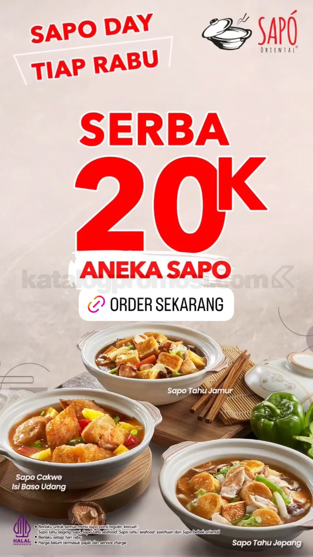 Promo Sapo Oriental Sapo Day Aneka Menu Rp 20.000