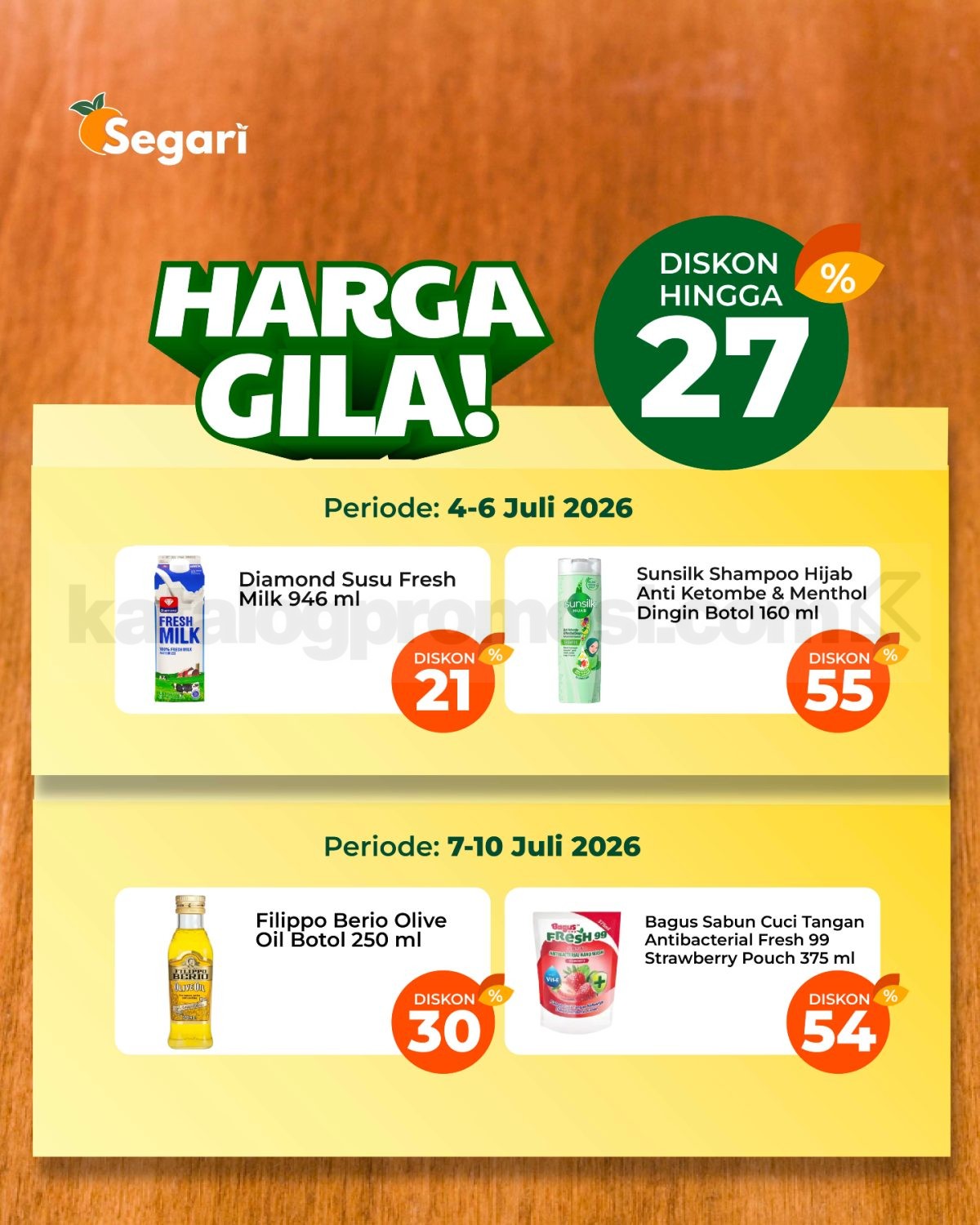 Promo Segari Kalender Promo Diskon hingga 55% Promo Segari Kalender Promo Diskon hingga 55% 3