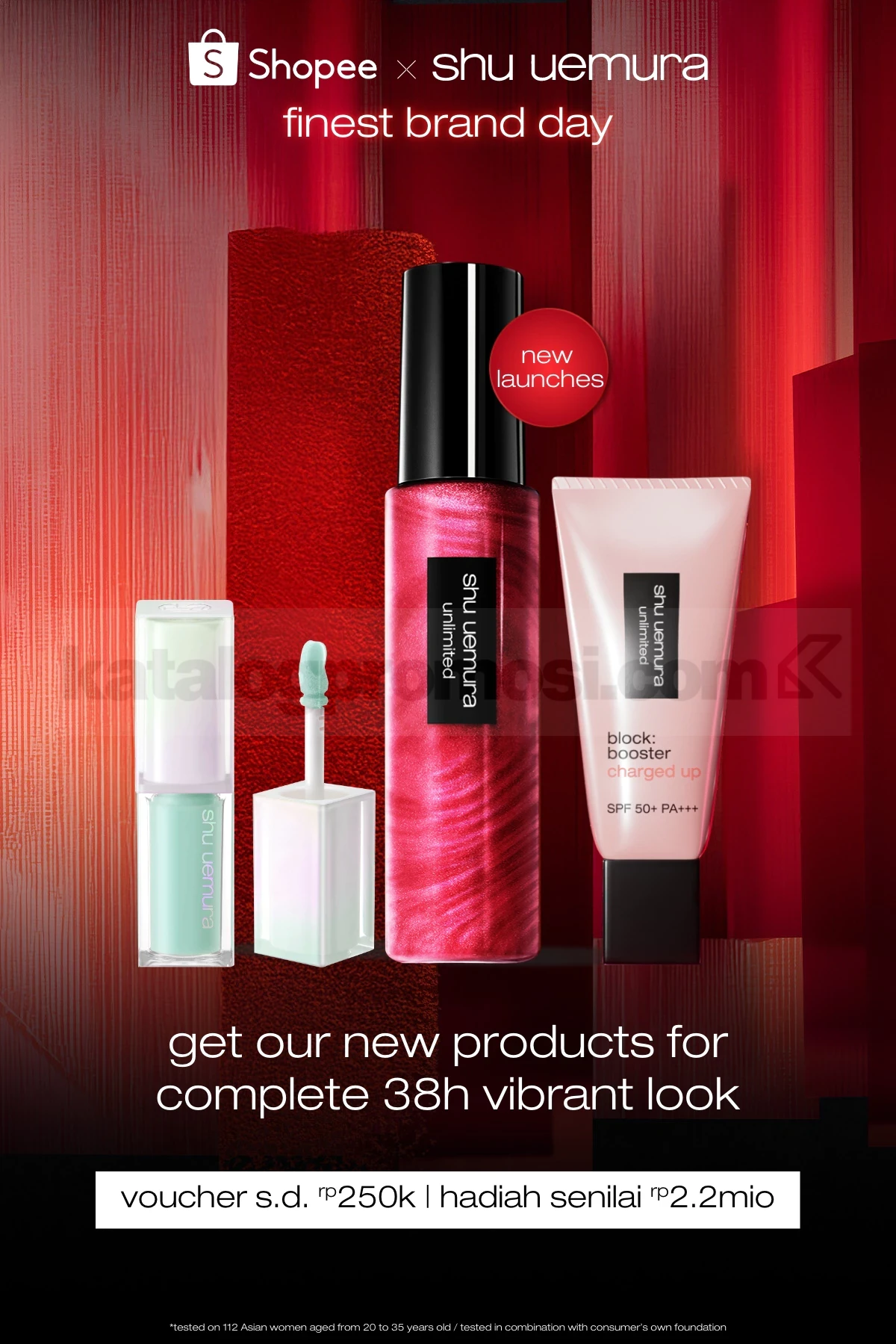 Promo Shu Uemura Finest Brand Day Voucher Rp. 250 ribu Promo Shu Uemura Finest Brand Day Voucher Rp. 250 ribu dengan hadiah hingga Rp. 2,2 juta di Shopee.