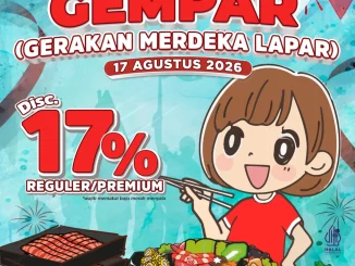 Promo Sogogi 17 Agustus pakai baju merah diskon 17% untuk paket Shabu & Grill.