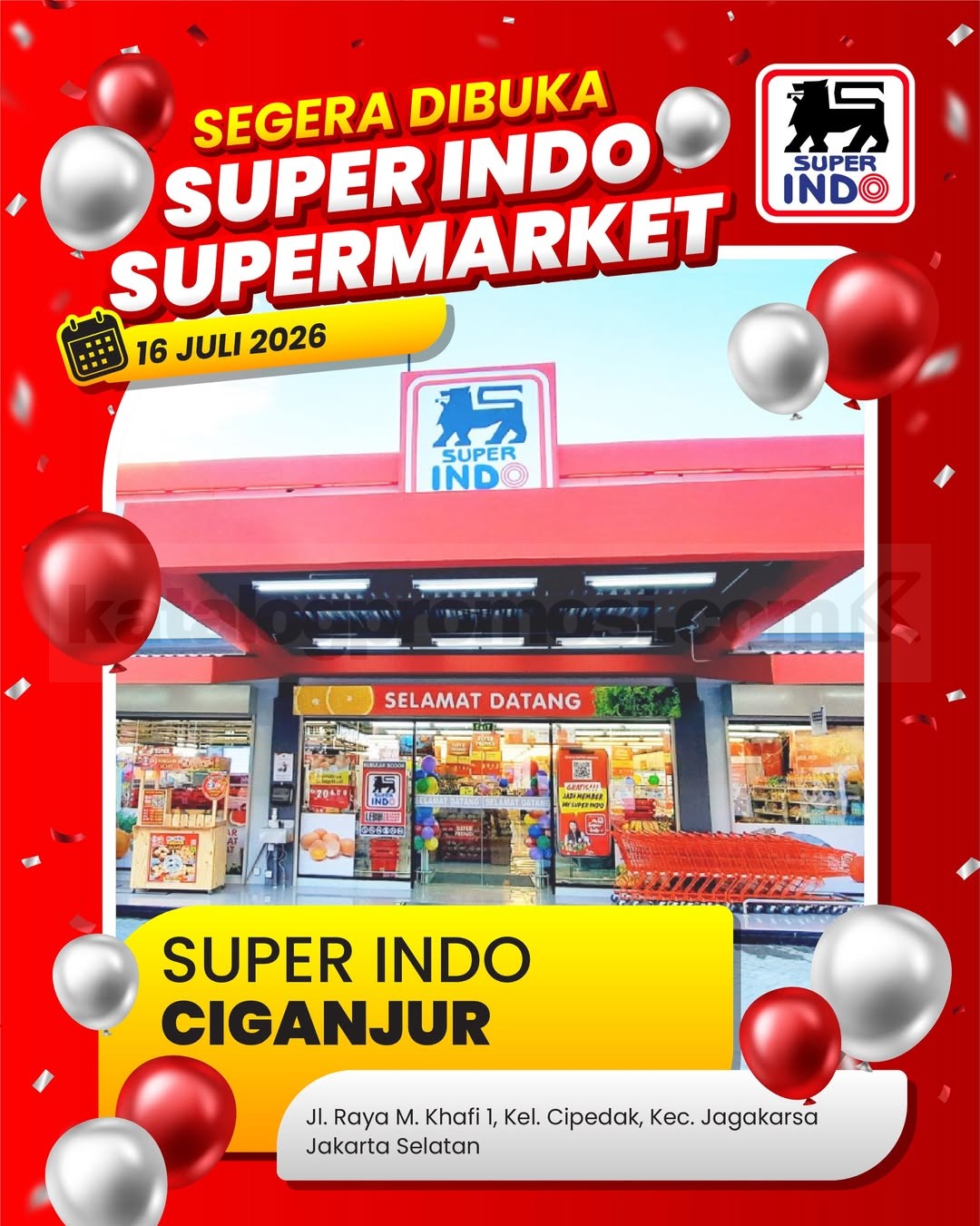 Promo Super Indo Grand Opening Ciganjur Diskon Besar-Besaran Promo Super Indo Grand Opening Ciganjur Diskon Besar-Besaran dengan harga spesial pembukaan dan promo belanja.