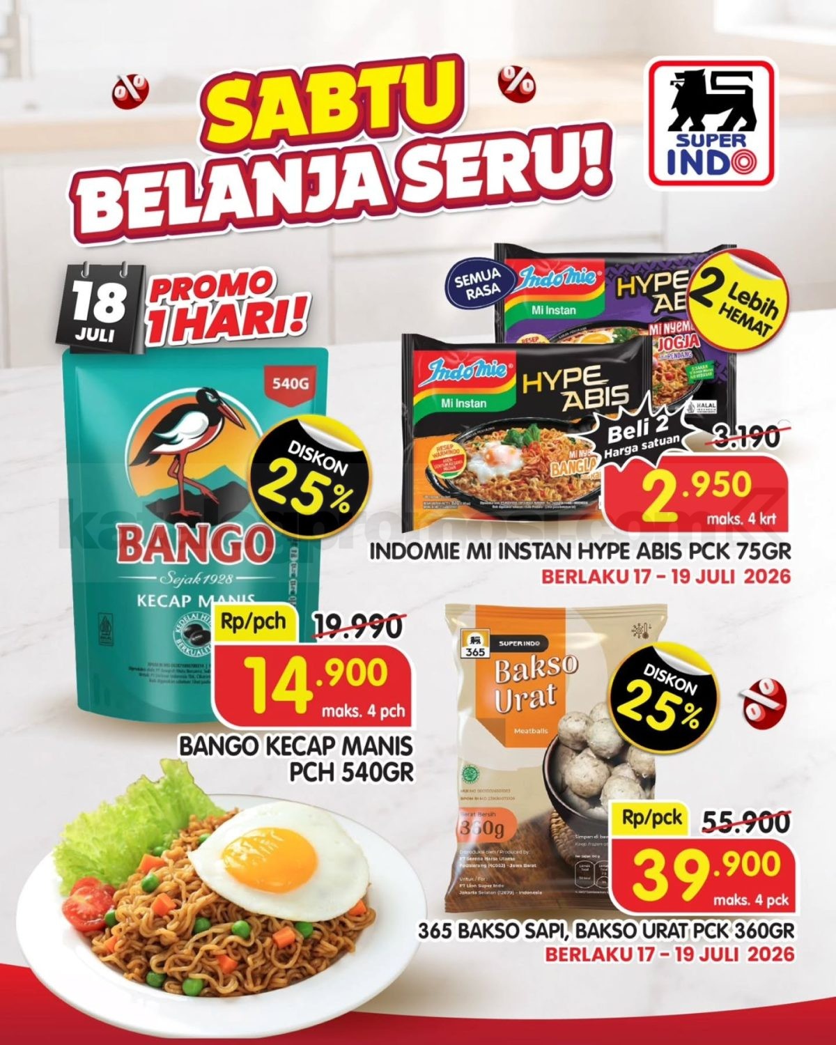 Promo Superindo HANYA 1 HARI 18 JULI 2026