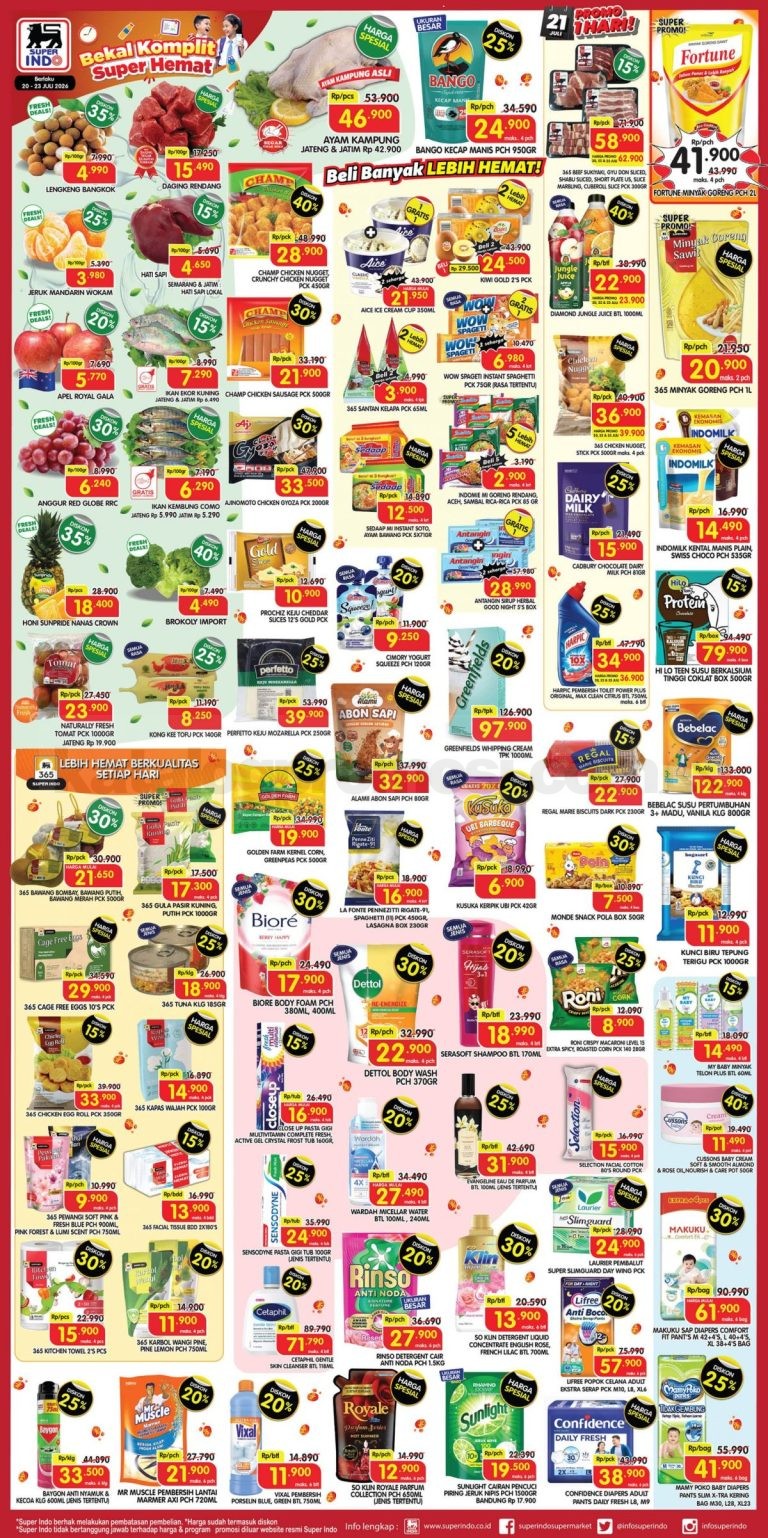 Promo SUPERINDO Weekday 20-23 Juli 2026