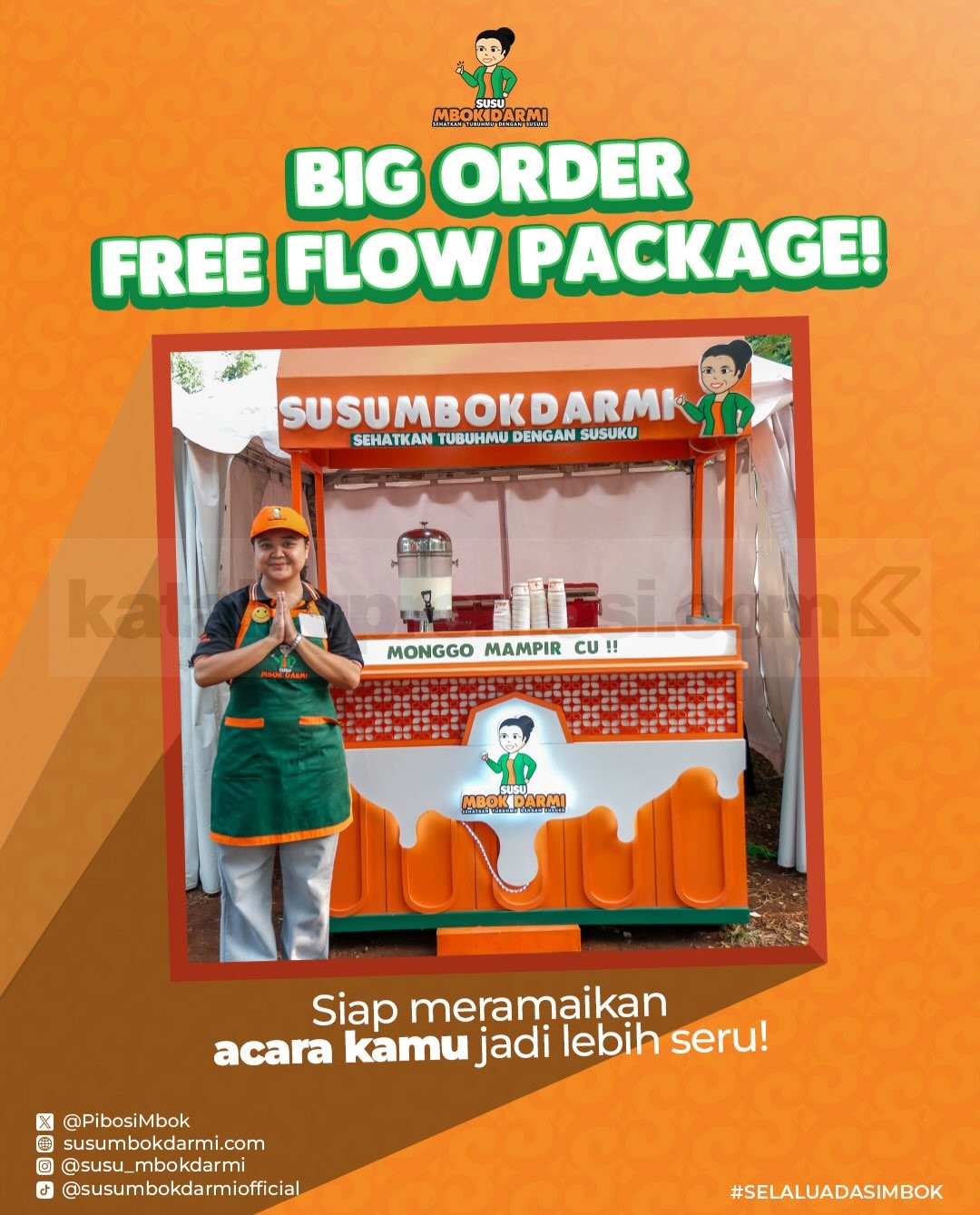 Promo Susu Mbok Darmi Big Order Free Flow Package Promo Susu Mbok Darmi Big Order Free Flow Package untuk berbagai event