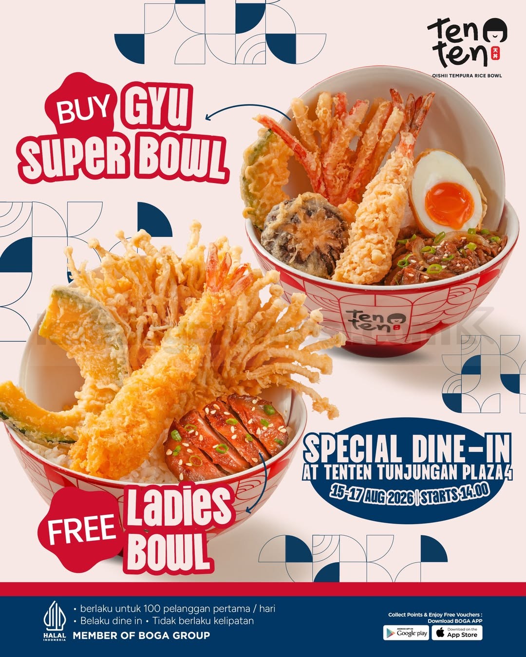 Promo TenTen Tunjungan Plaza 4 Beli 1 Gratis 1 Promo TenTen Tunjungan Plaza 4 Beli 1 Gratis 1 untuk 100 customer pertama setiap hari