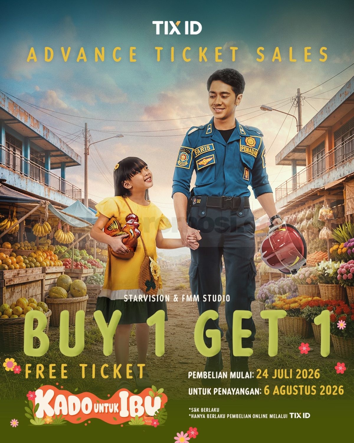 Promo TIX ID Beli 1 Gratis 1 Tiket Kado untuk Ibu Promo TIX ID Beli 1 Gratis 1 Tiket Kado untuk Ibu Advanced Ticket Sales mulai 24 Juli 2026