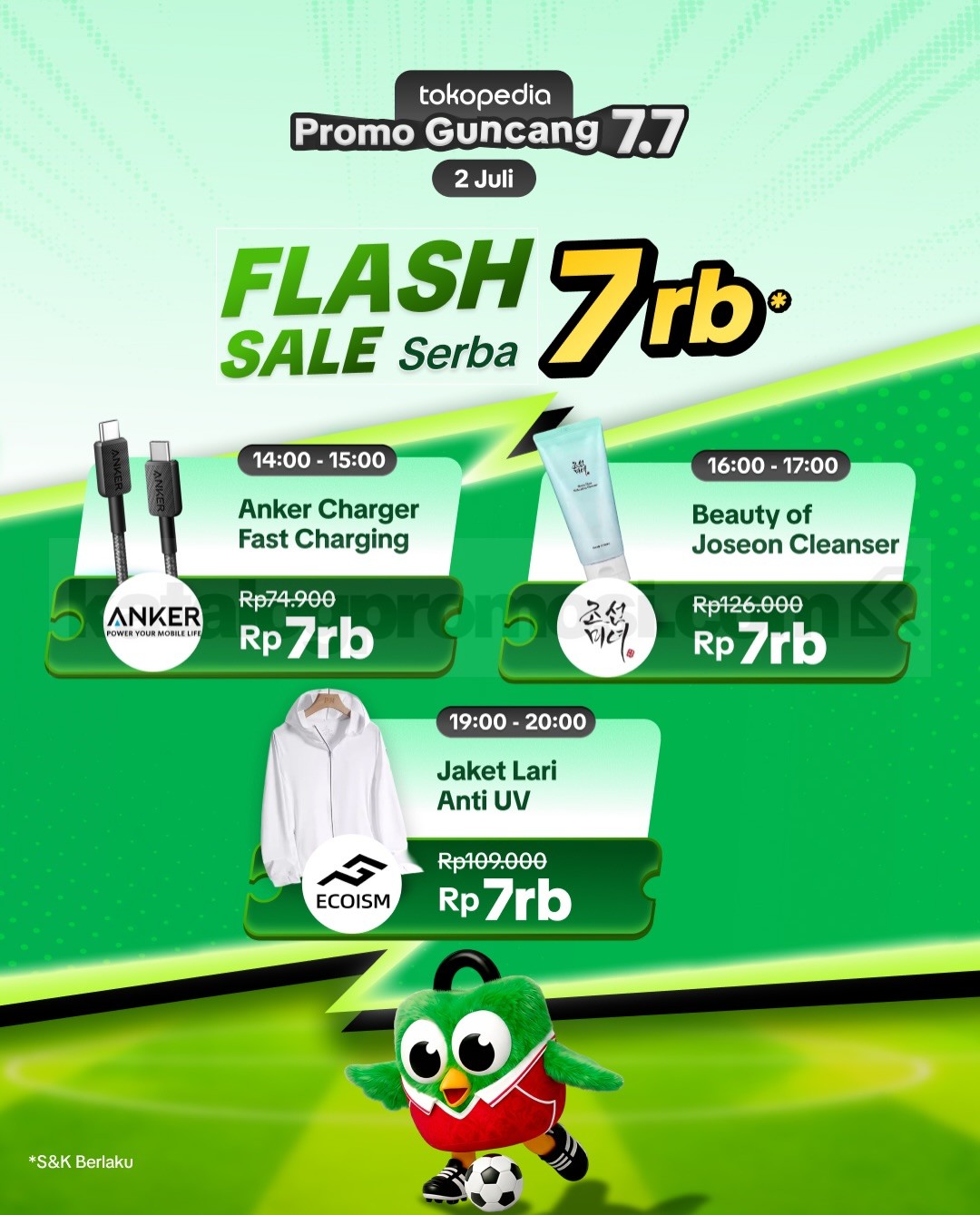 Promo Tokopedia Guncang 7.7 Flash Sale Serba Rp7.000 Promo Tokopedia Guncang 7.7 Flash Sale Serba Rp7.000 1