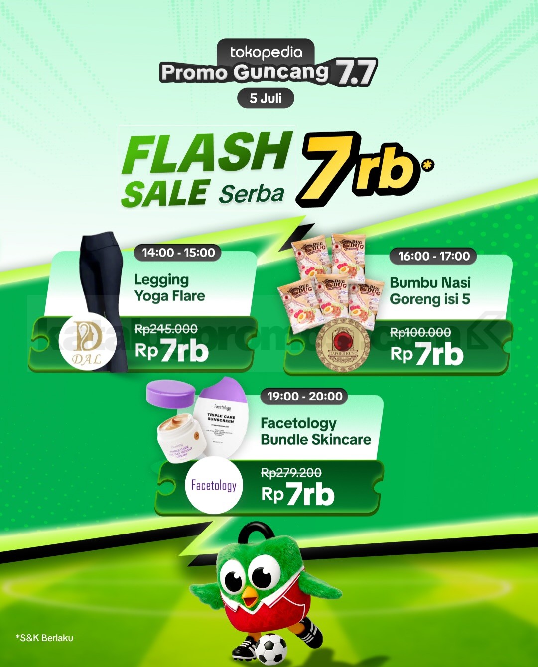 Promo Tokopedia Guncang 7.7 Flash Sale Serba Rp7.000 Promo Tokopedia Guncang 7.7 Flash Sale Serba Rp7.000 4
