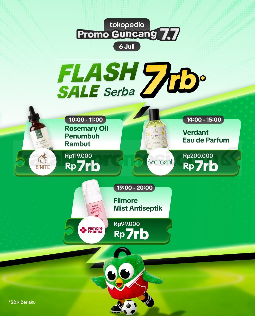 Promo Tokopedia Guncang 7.7 Flash Sale Serba Rp7.000 Promo Tokopedia Guncang 7.7 Flash Sale Serba Rp7.000 5