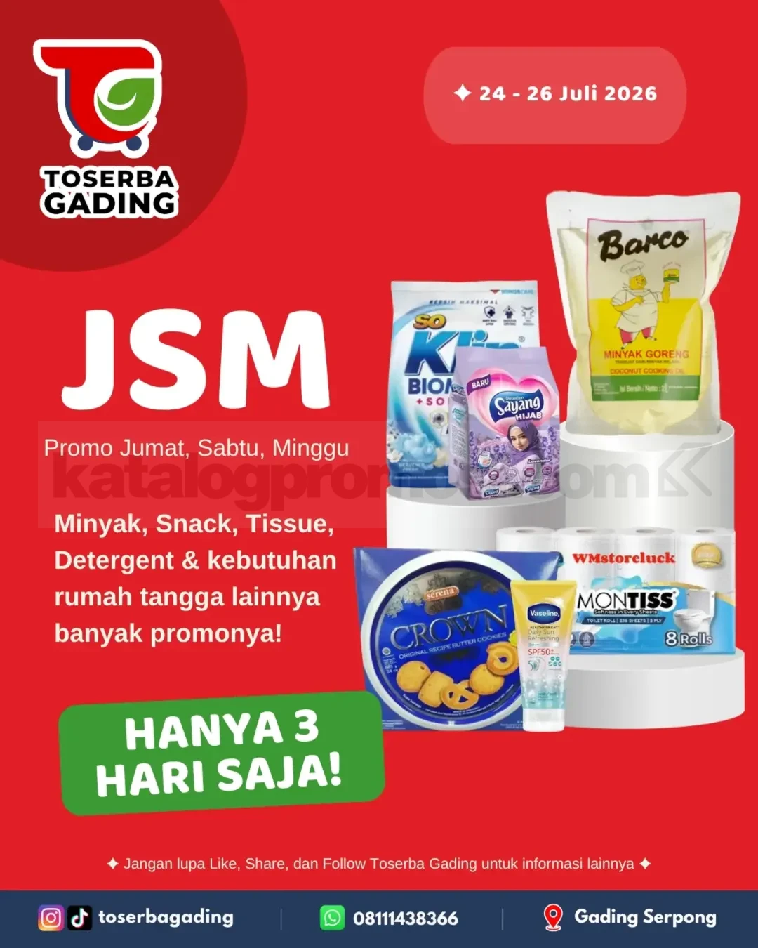 Promo Toserba Gading Weekend Hemat periode 24-26 Juli 2026 Promo Toserba Gading Weekend Hemat periode 24-26 Juli 2026