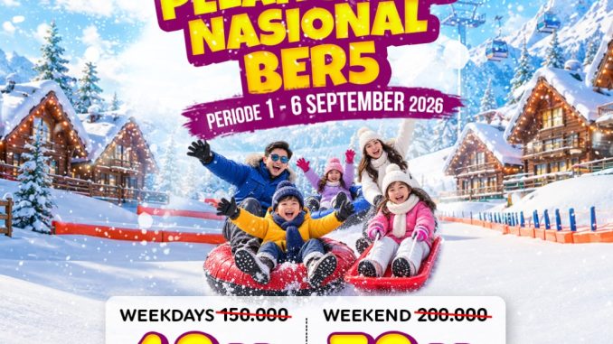 Promo Trans Snow World Surabaya Hari Pelanggan Nasional Mulai Rp48.000 untuk pembelian 5 tiket.