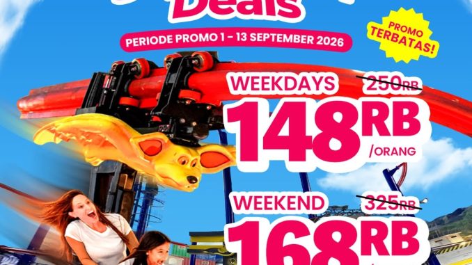 Promo Trans Studio Cibubur September Deals tiket mulai Rp148.000 berlaku 1–13 September 2026