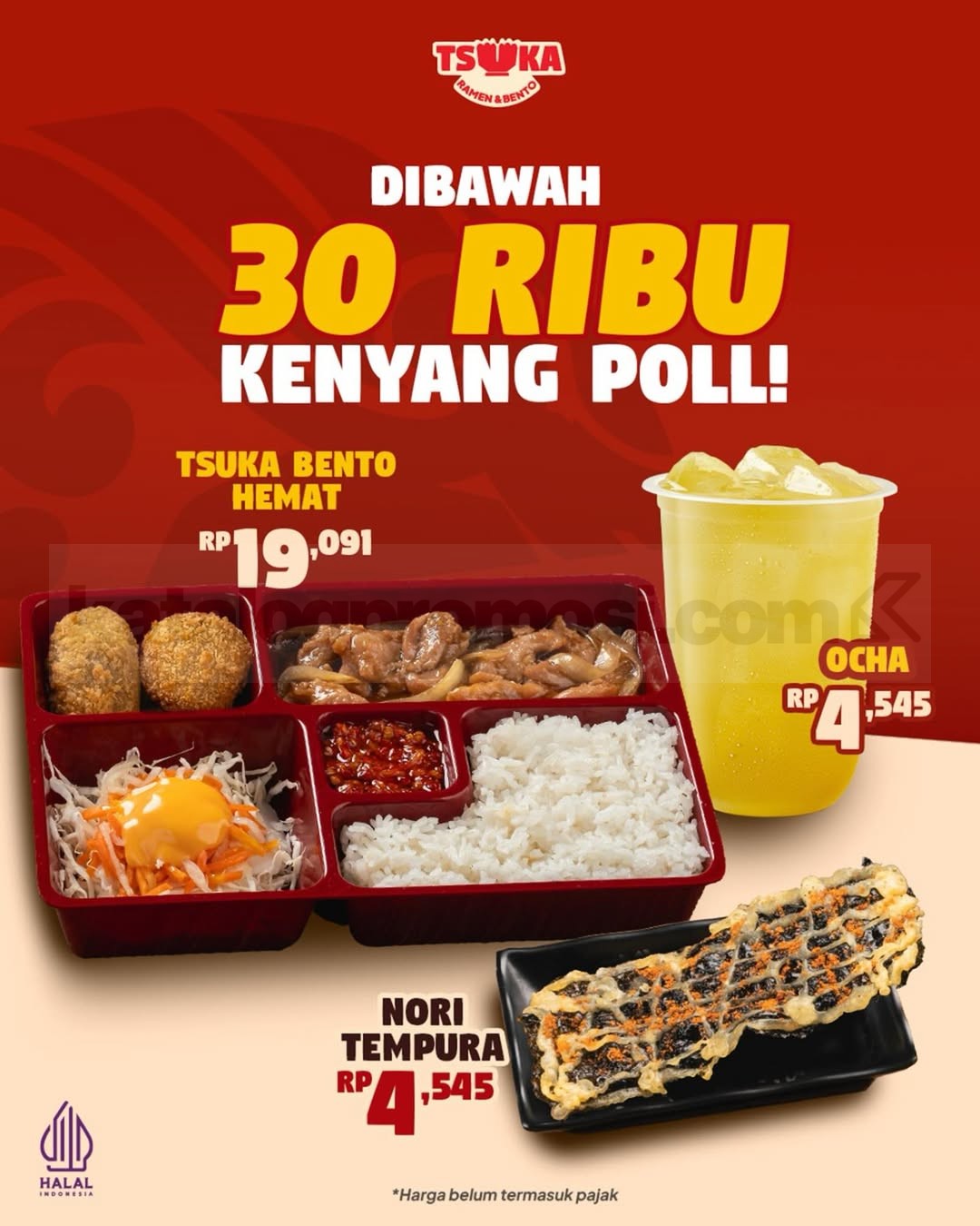 Promo Tsuka Bento Hemat Mulai Rp 19.091 Promo Tsuka Bento Hemat Mulai Rp 19.091 menampilkan pilihan menu hemat di Tsuka Ramen & Bento by Legit Group.