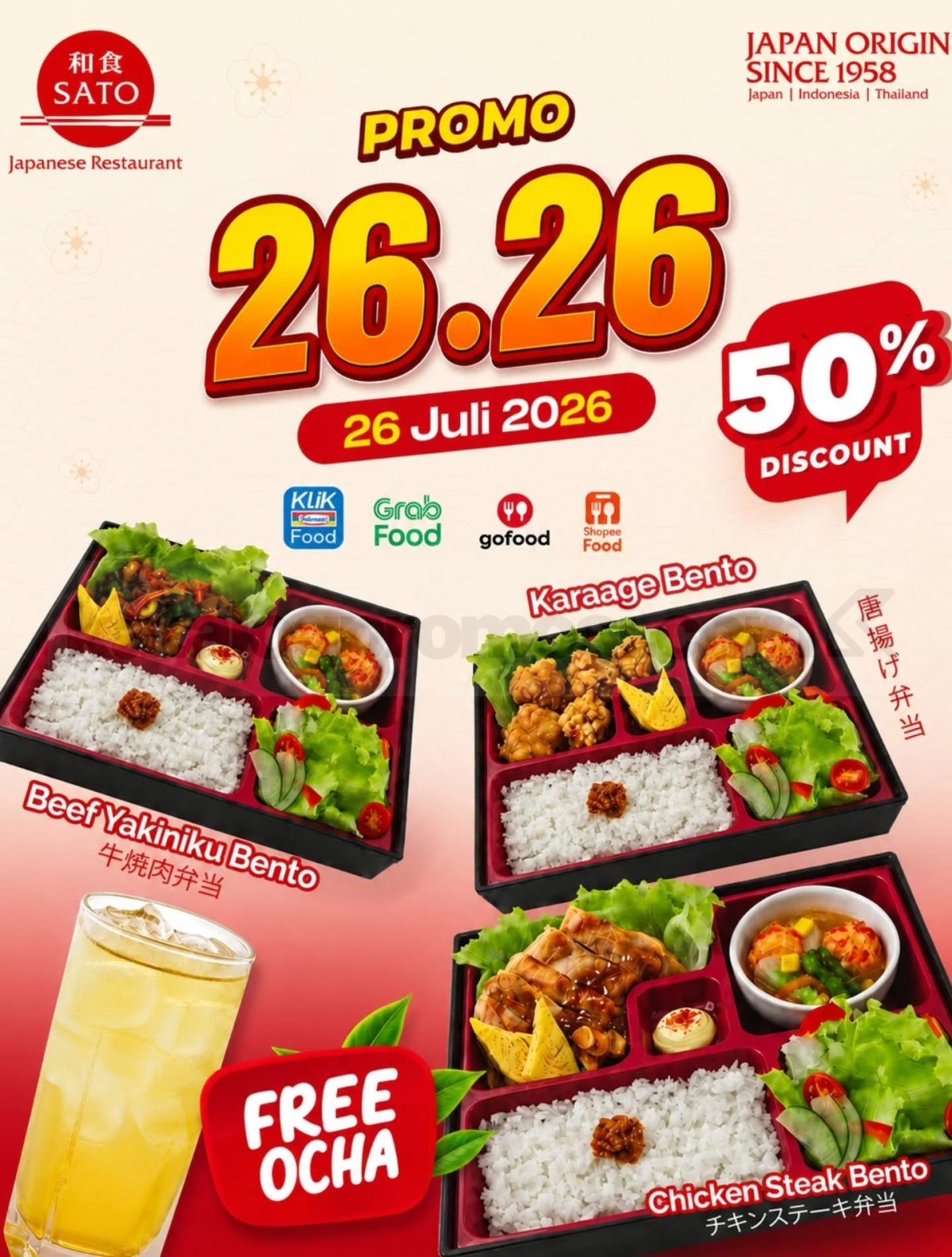 Promo Washoku SATO 26.26 Diskon hingga 50% Promo Washoku SATO 26.26 Diskon hingga 50% 1