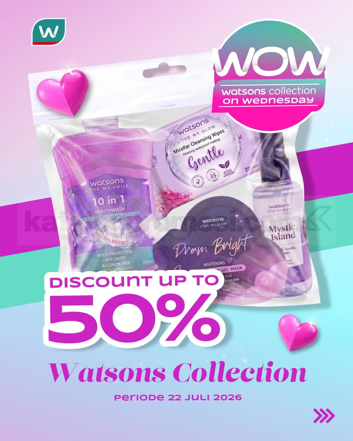 Promo Watsons Collection on Wednesday Diskon hingga 50%