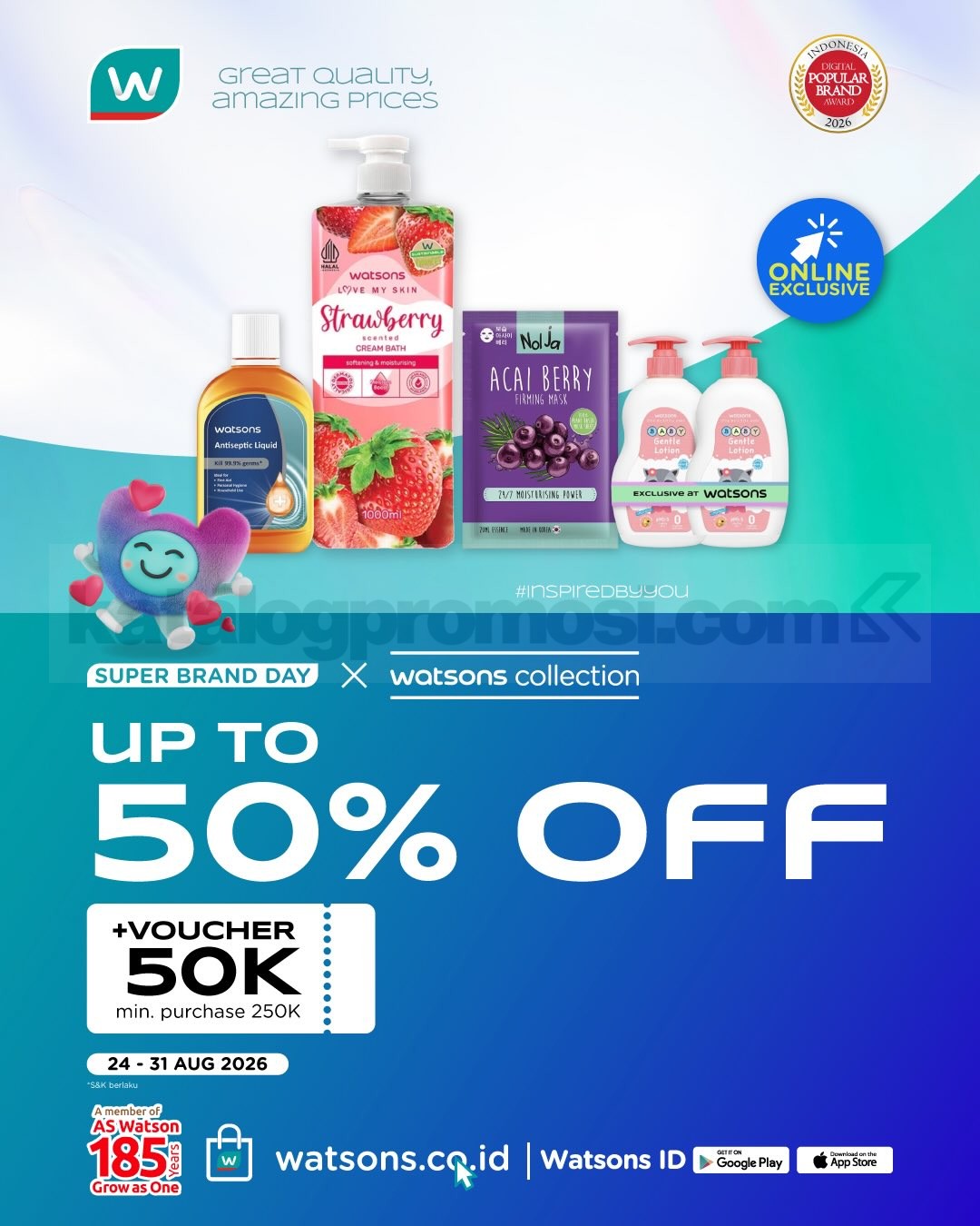 Promo Watsons Super Brand Day Diskon hingga 50%