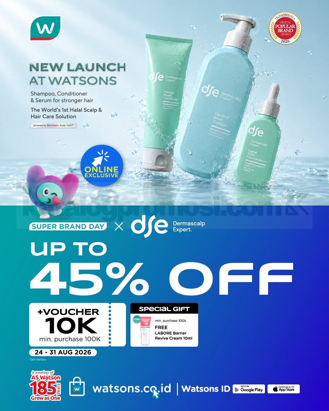 Promo Watsons Super Brand Day Diskon hingga 50%