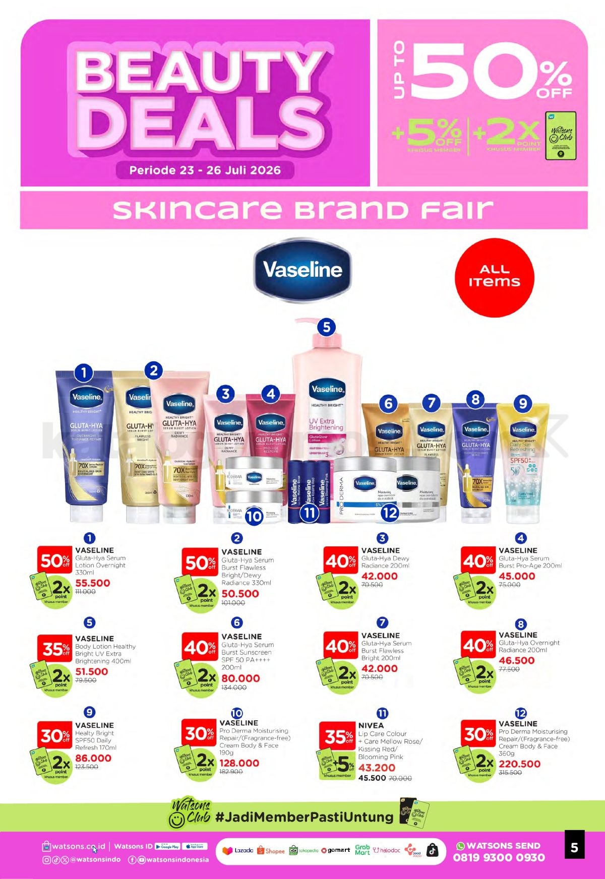 Promo Watsons Weekend Deals Diskon hingga 50% Promo Watsons Weekend Deals Diskon hingga 50% 4