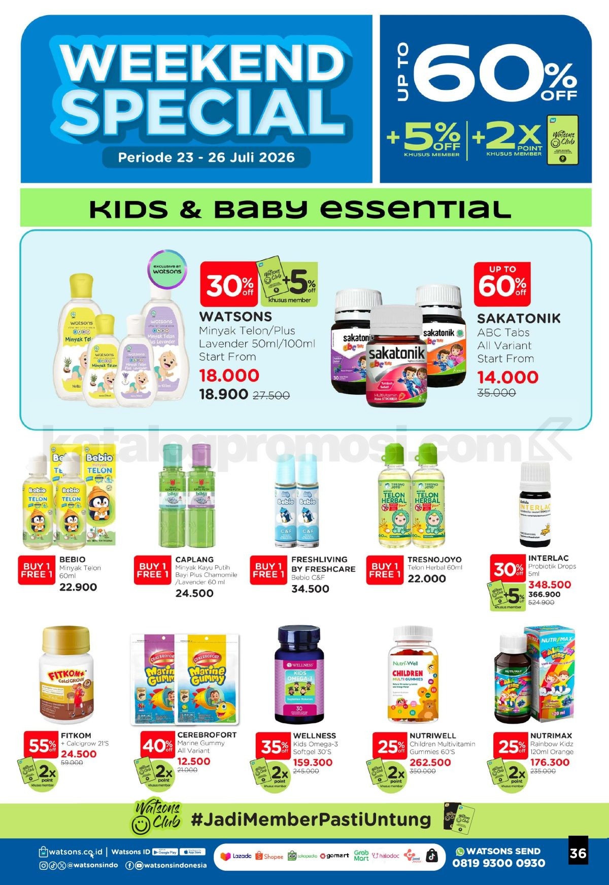 Promo Watsons Weekend Deals Diskon hingga 50% Promo Watsons Weekend Deals Diskon hingga 50% 35