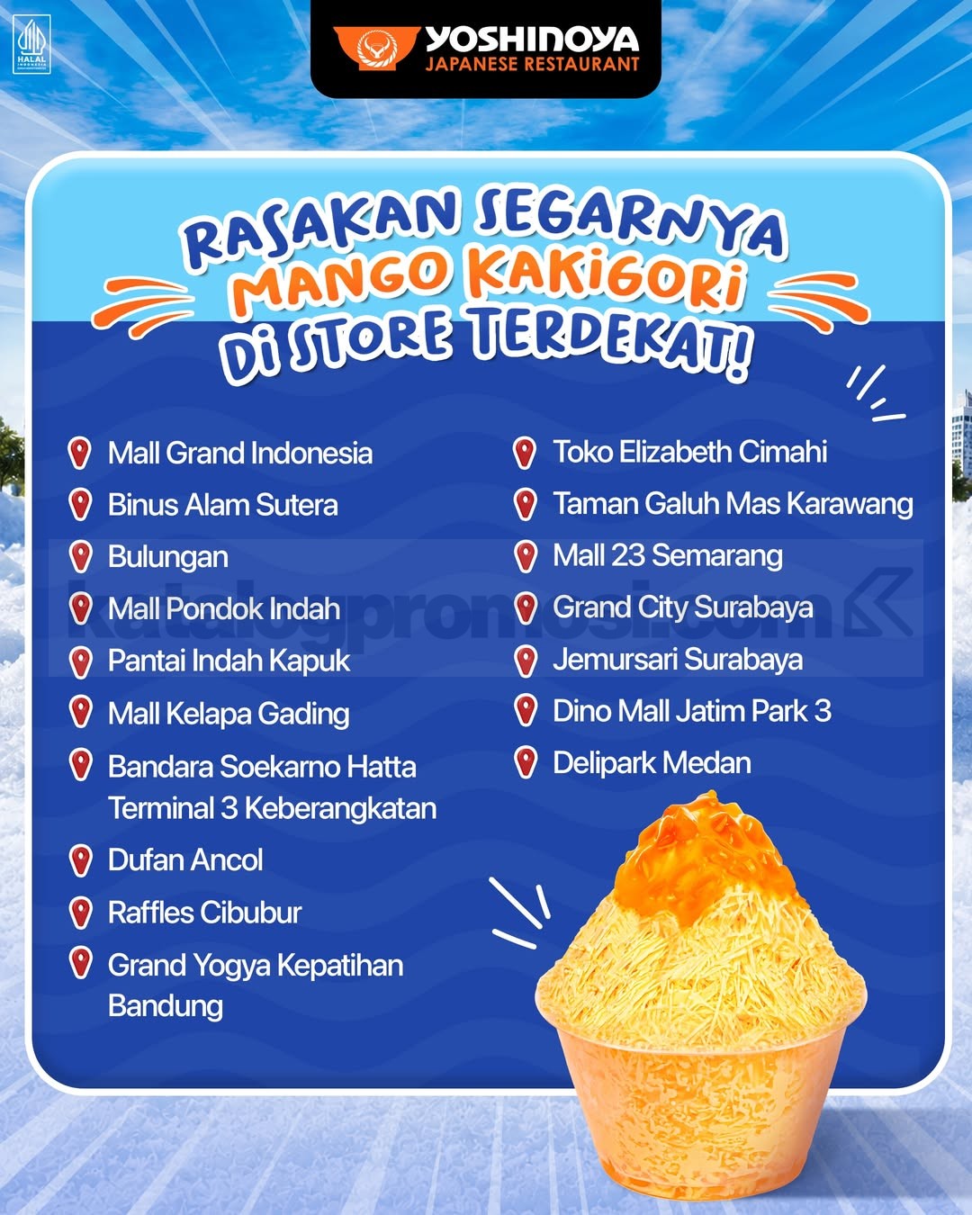 Promo Yoshinoya Mango Kakigori Rp18.181 Promo Yoshinoya Mango Kakigori Rp18.181 1