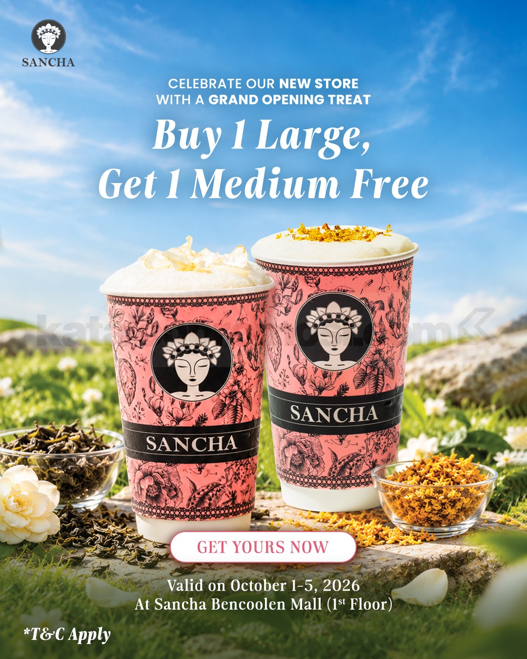 Promo Sancha Milk Tea Grand Opening Bencoolen Mall Beli 1 Large Gratis 1 Medium Promo Sancha Milk Tea Grand Opening Bencoolen Mall Beli 1 Large Gratis 1 Medium