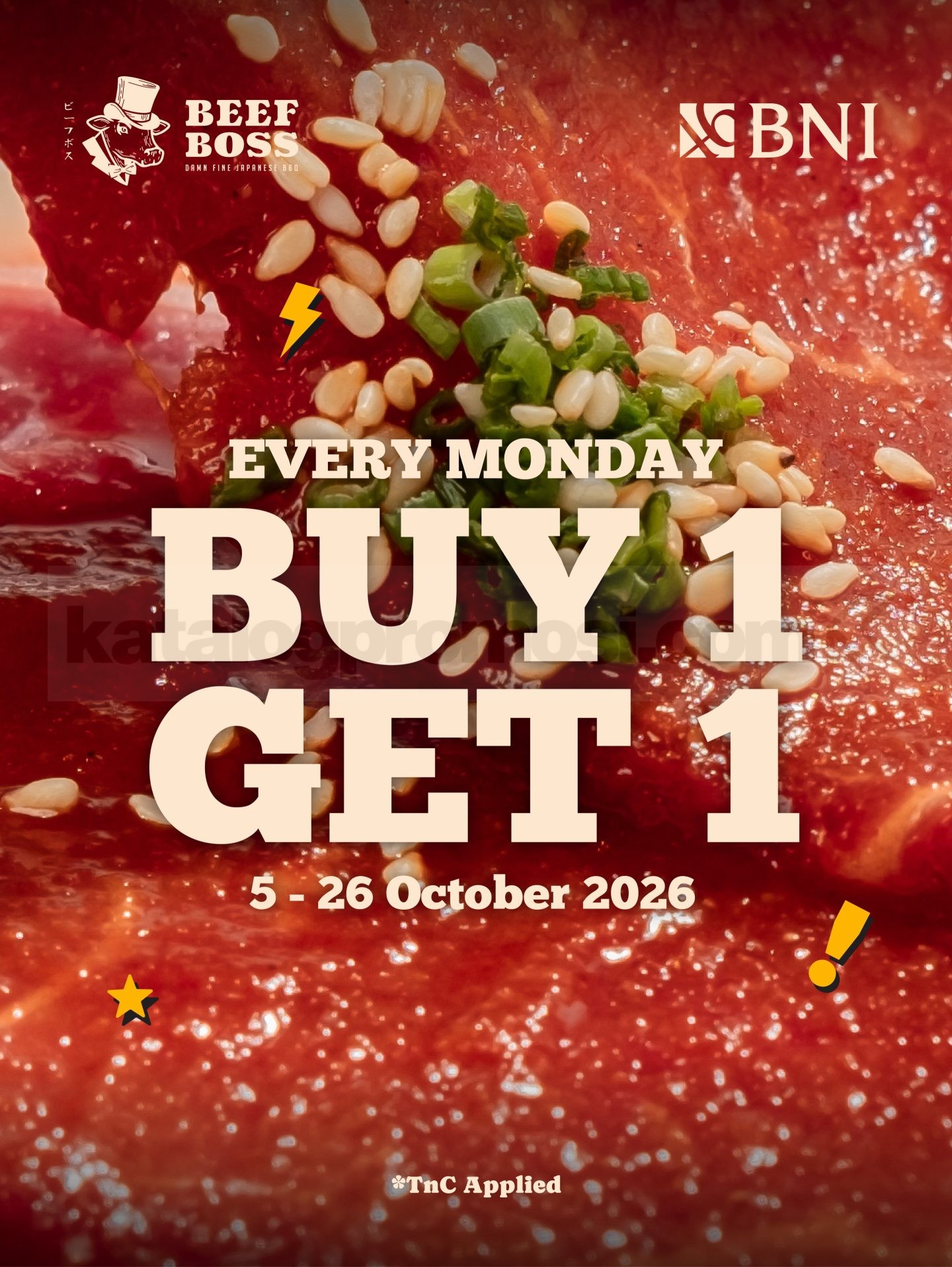 Promo Beef Boss Buy 1 Get 1 Free dengan wondr by BNI Promo Beef Boss Buy 1 Get 1 Free dengan wondr by BNI untuk Big Boss Package