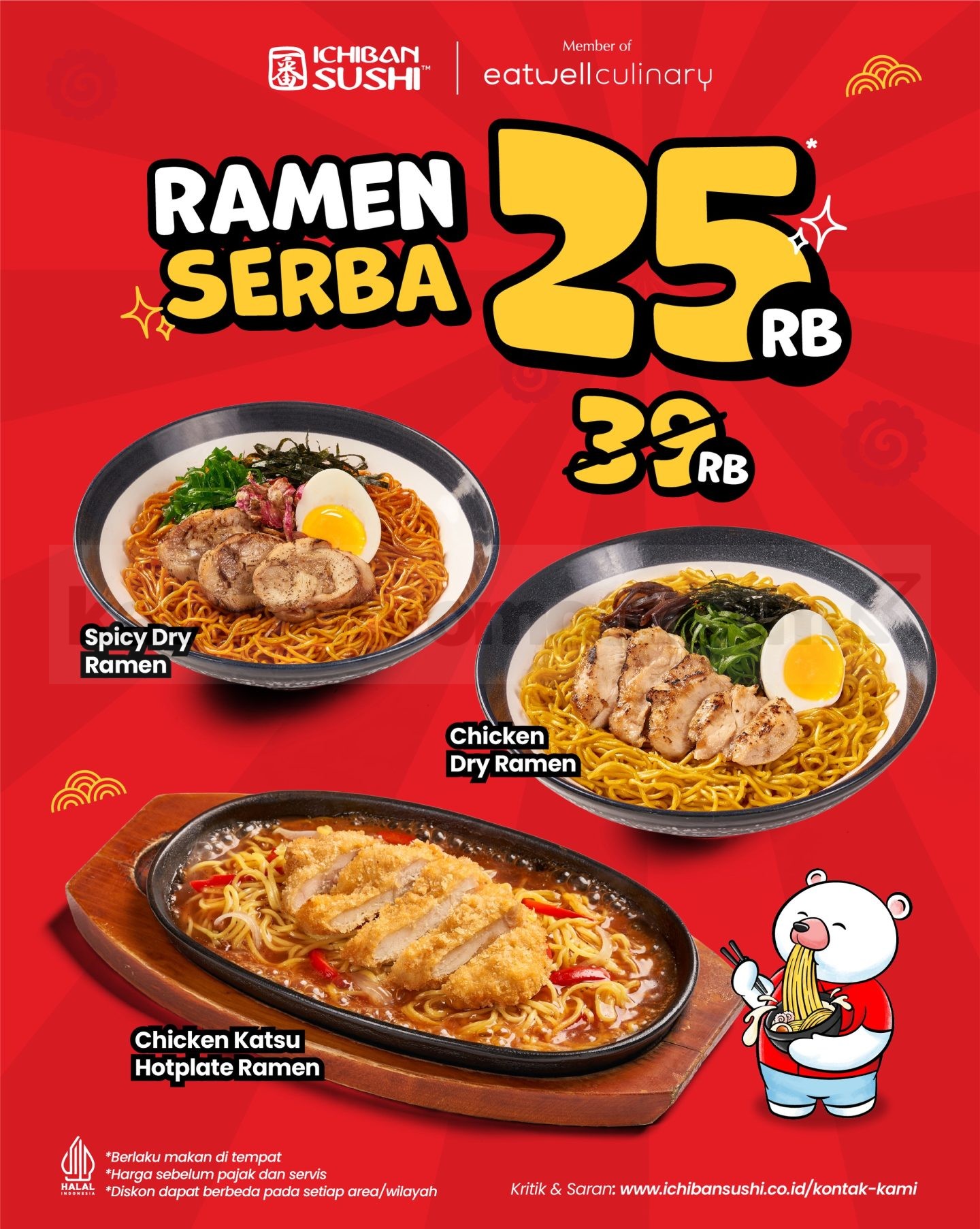 Promo Ichiban Sushi Ramen Day Ramen Serba Rp 25 ribu