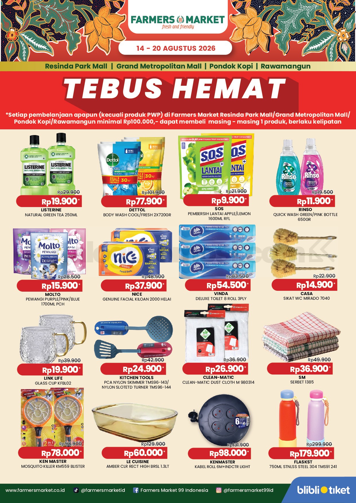 Promo JSM Farmers Market Weekend 14-20 Agustus 2026