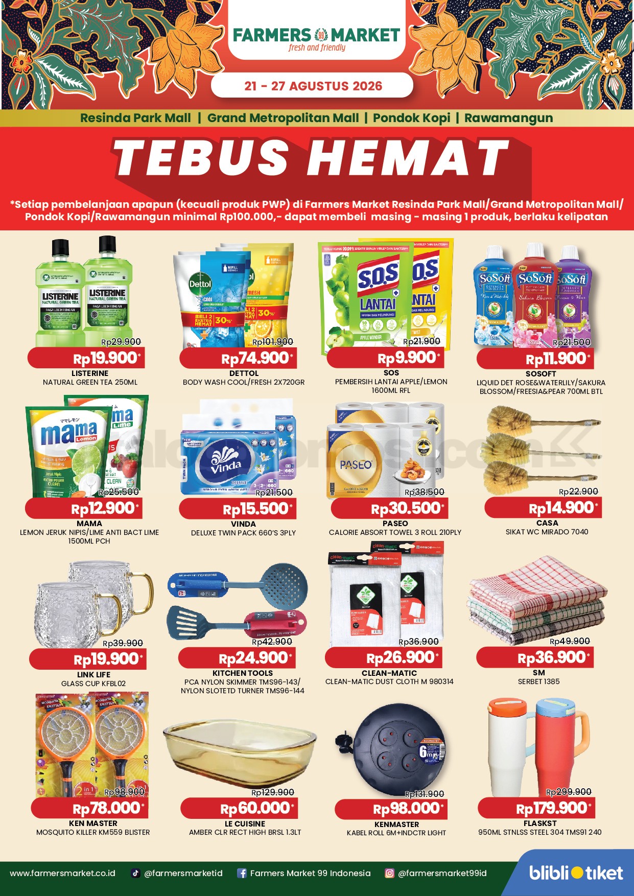 Promo JSM Farmers Market Weekend 21-27 Agustus 2026