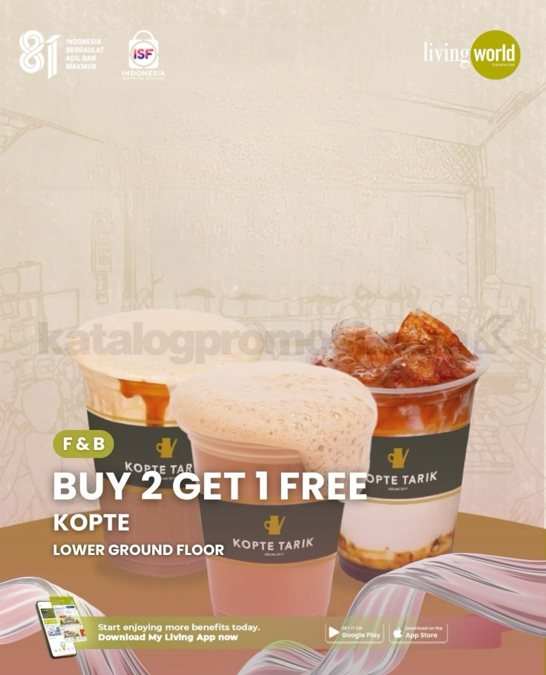 Promo Kopte Buy 2 Get 1 Gratis Kopi atau Teh Tarik Promo Kopte Buy 2 Get 1 Gratis Kopi atau Teh Tarik di Living World Denpasar
