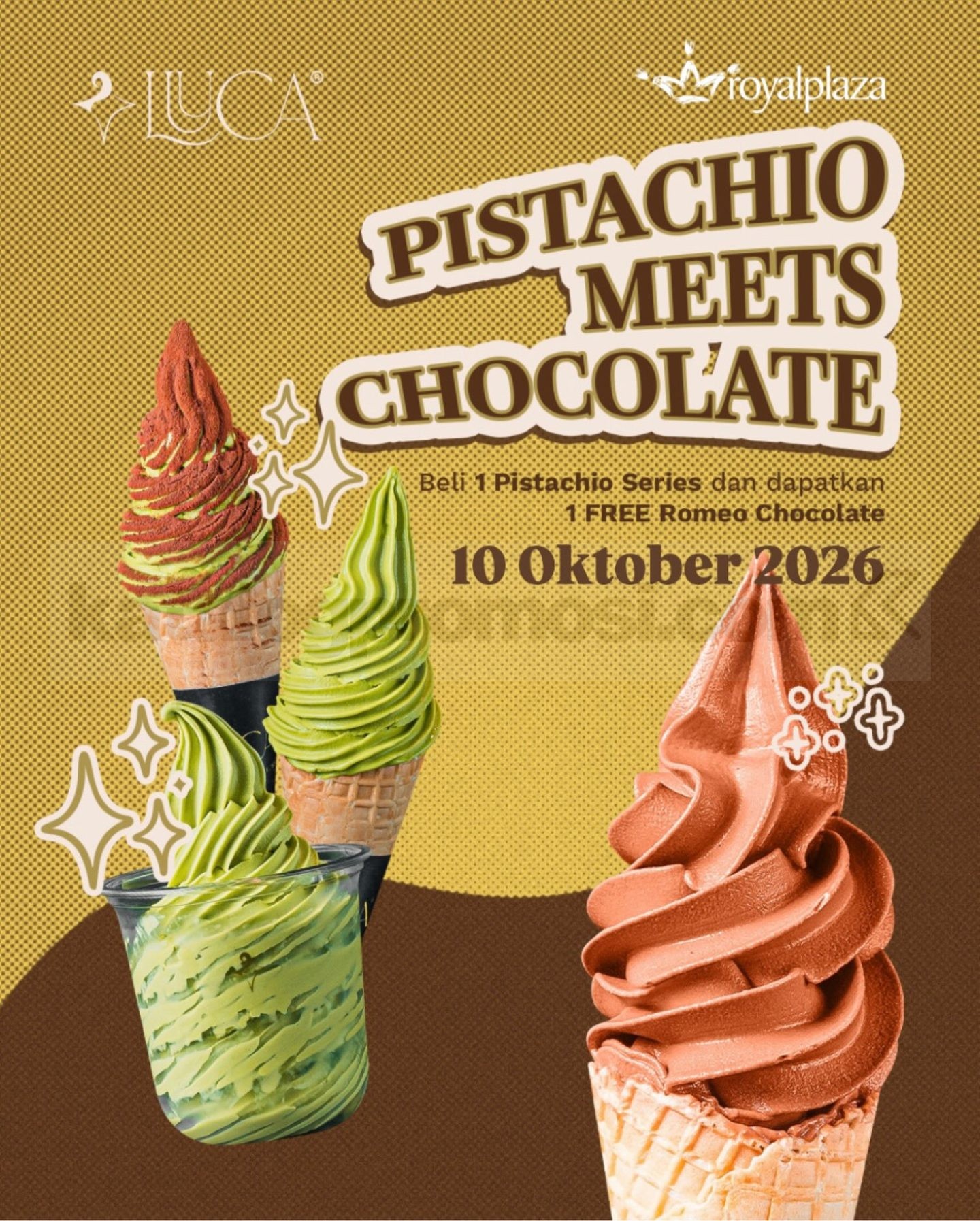 Promo Luuca Pistachio Series Buy 1 Get 1 Romeo Chocolate Promo Luuca Pistachio Series Buy 1 Get 1 Romeo Chocolate pada 10 Oktober 2026