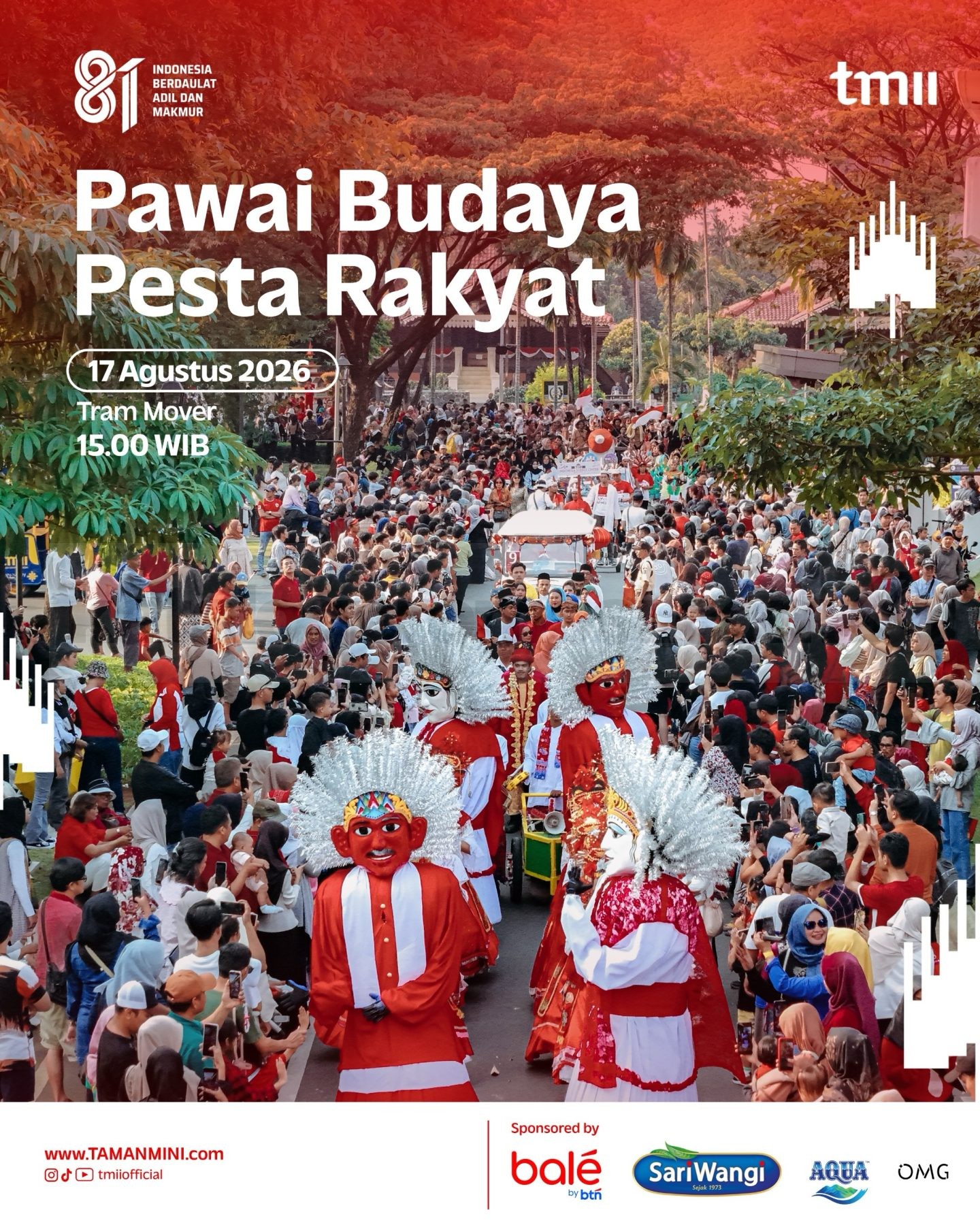 Pesta Rakyat TMII 17 Agustus 2026 Tiket Masuk Cuma Rp17.800