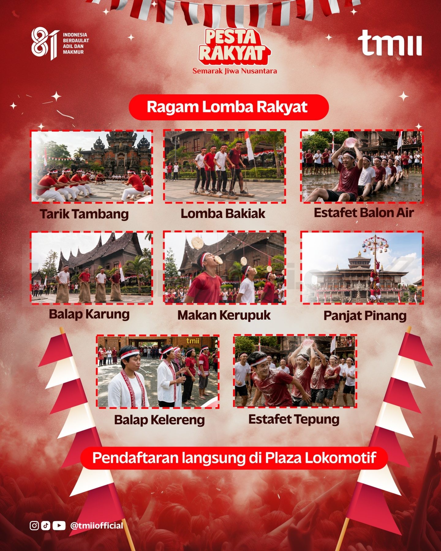 Pesta Rakyat TMII 17 Agustus 2026 Tiket Masuk Cuma Rp17.800