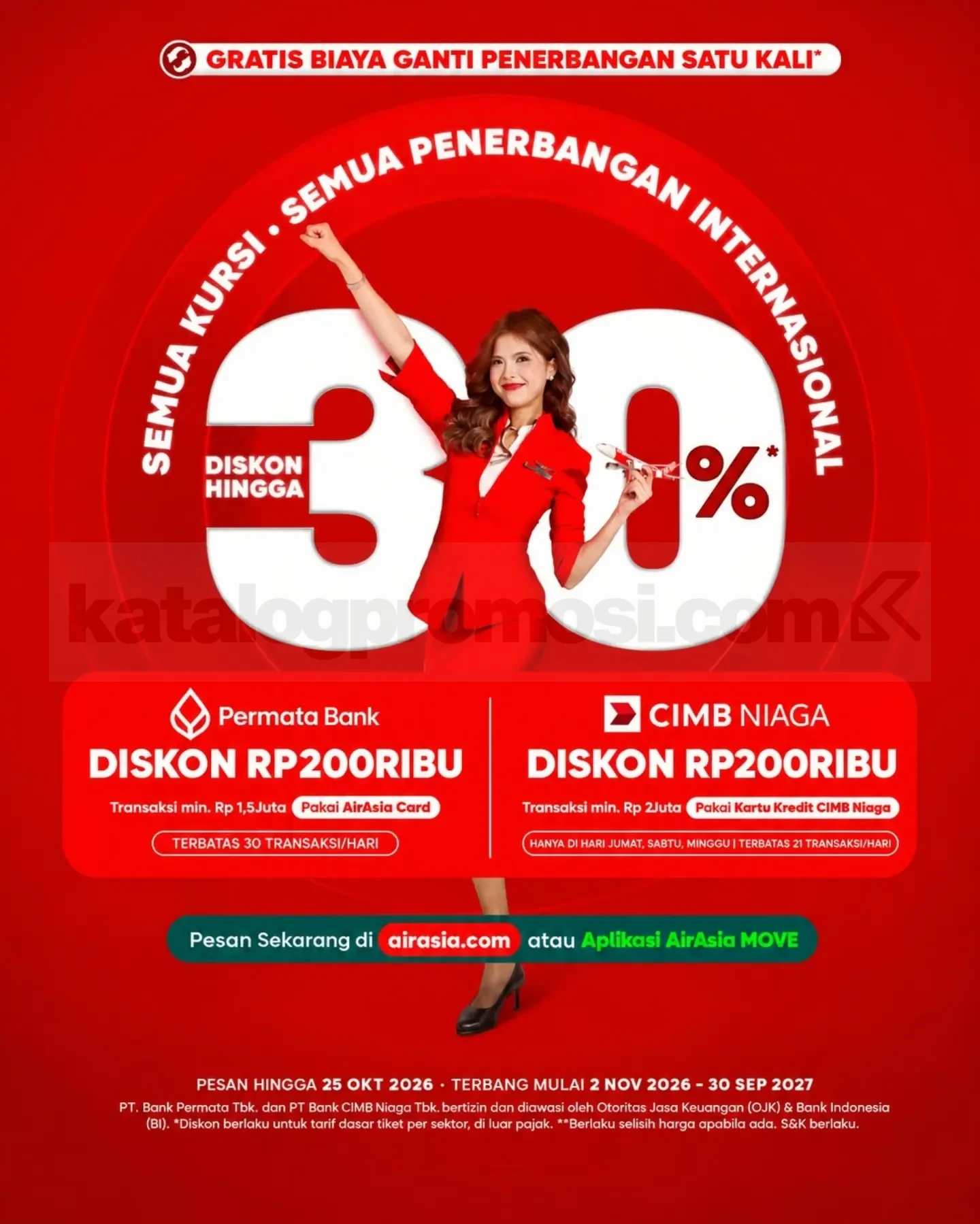 Promo AirAsia Diskon hingga 30% Semua Penerbangan Internasional