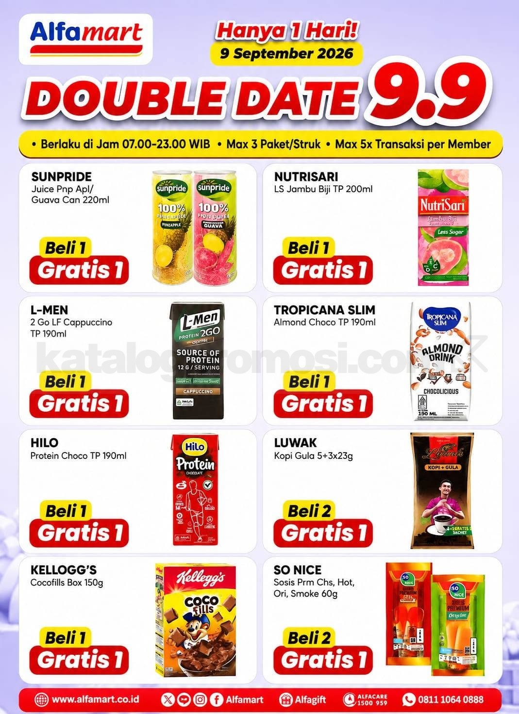 Promo Alfamart 9.9 Double Date Sale Beli 1 Gratis 1 Promo Alfamart 9.9 Double Date Sale Beli 1 Gratis 1 1