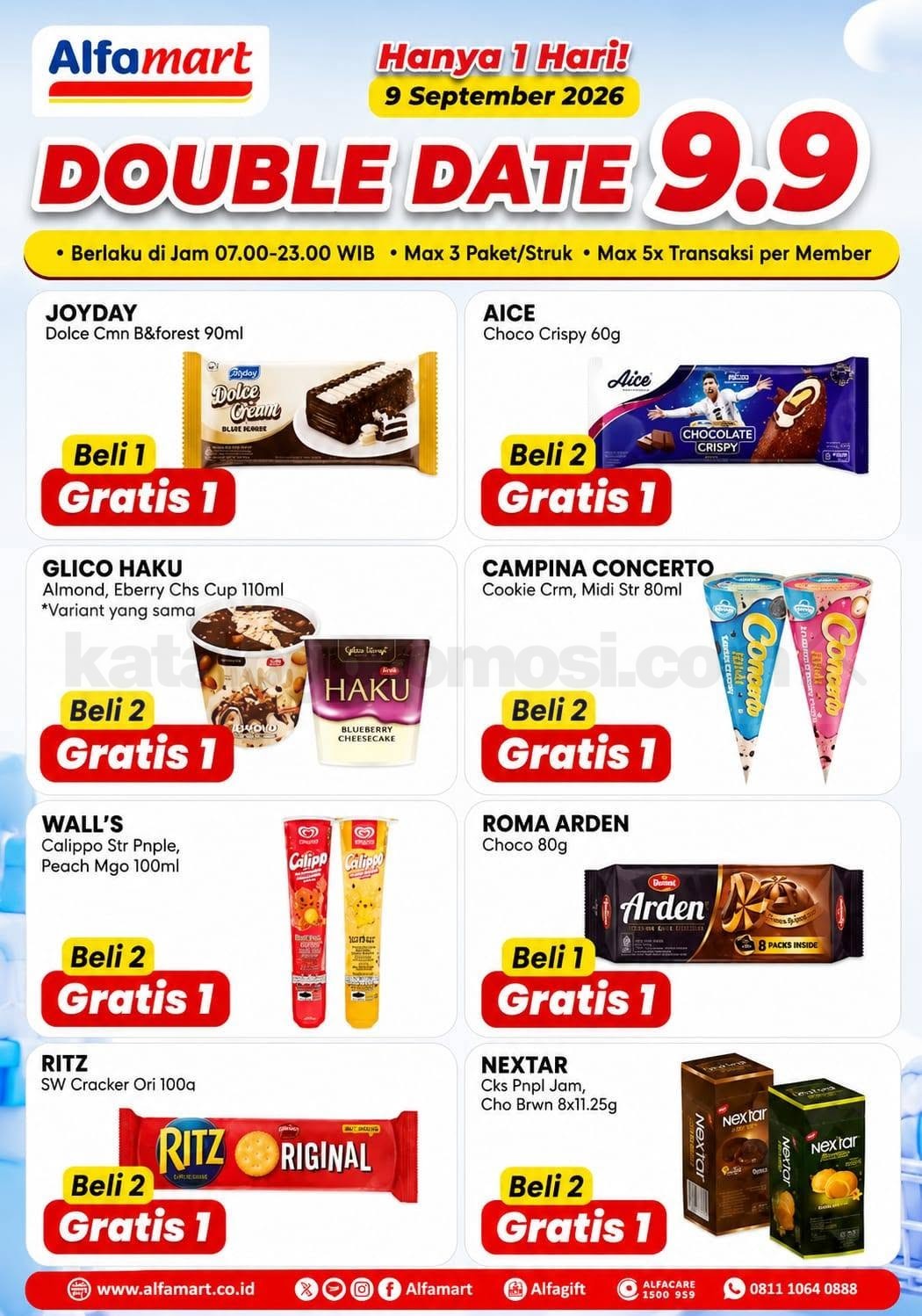 Promo Alfamart 9.9 Double Date Sale Beli 1 Gratis 1 Promo Alfamart 9.9 Double Date Sale Beli 1 Gratis 1 3