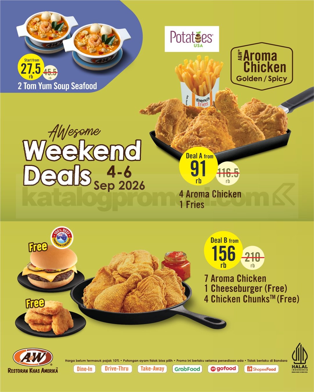Promo A&W Weekend Deals Paket Mulai Rp27.500