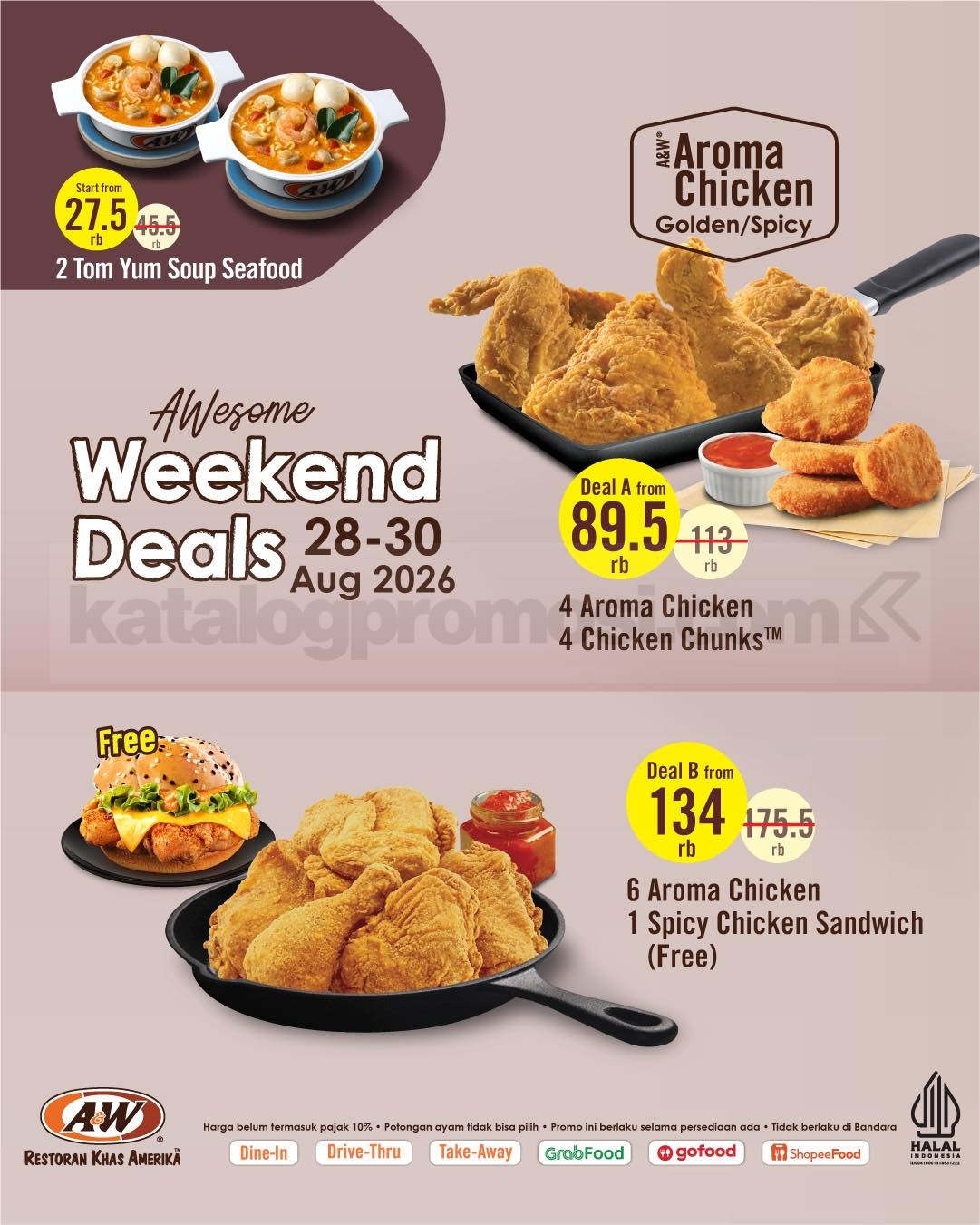 Promo A&W Weekend Deals Paket Mulai Rp27.500