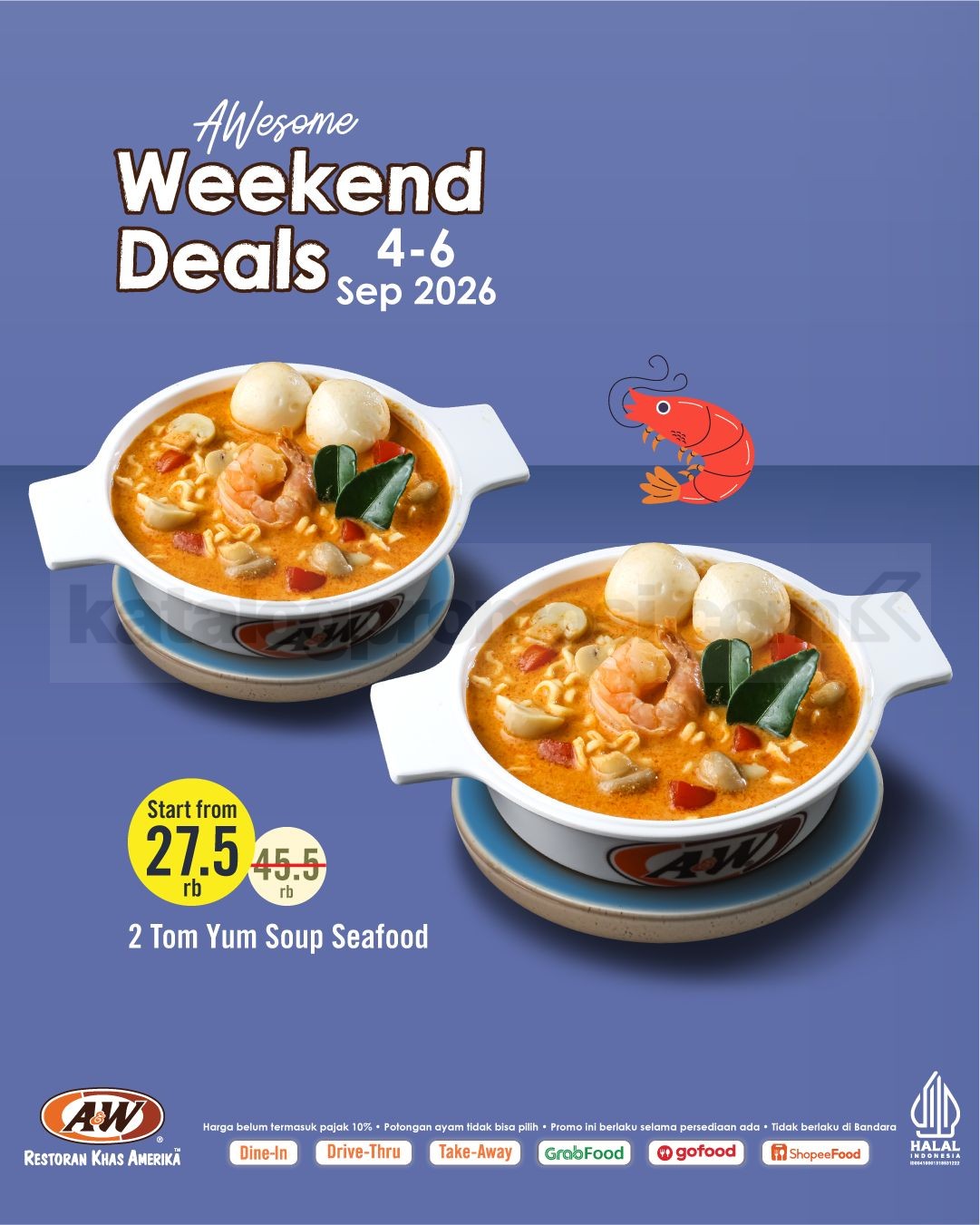 Promo A&W Weekend Deals Paket Mulai Rp27.500