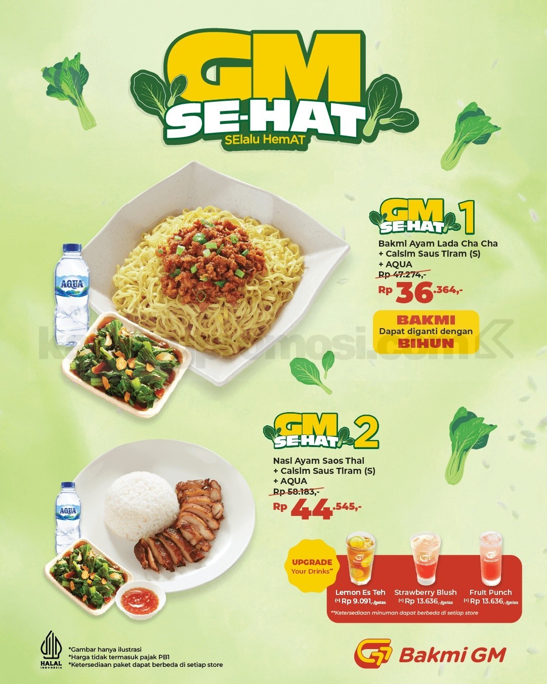 Promo Bakmi GM SE-HAT Mulai Rp36.364 Promo Bakmi GM SE-HAT mulai Rp36.364 dengan pilihan paket dan upgrade minuman.