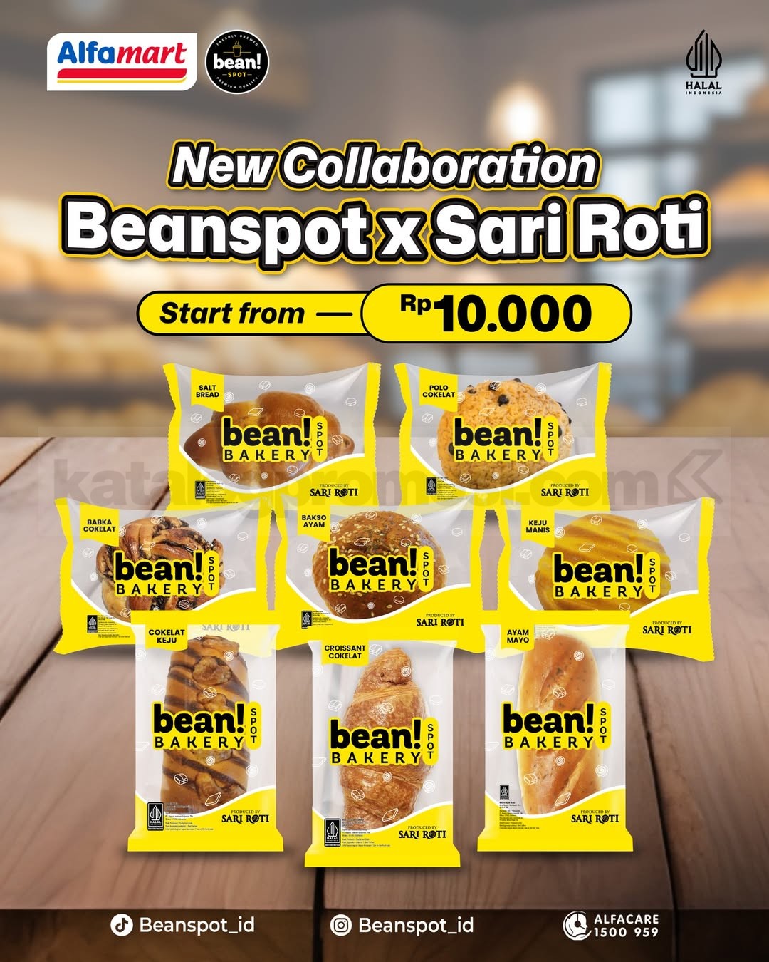 Promo Beanspot x Sari Roti, 8 Menu Roti Baru Mulai Rp10.000! Promo Beanspot x Sari Roti dengan 8 pilihan menu bakery baru mulai Rp10.000.