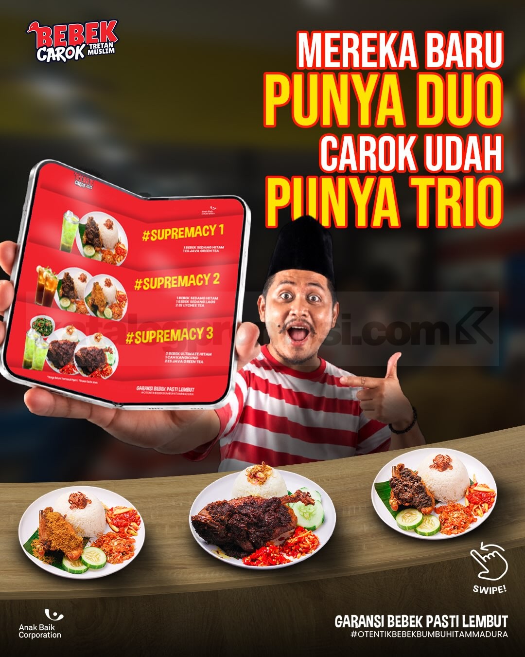 Promo Bebek Carok Paket Supremacy Mulai Rp40.909