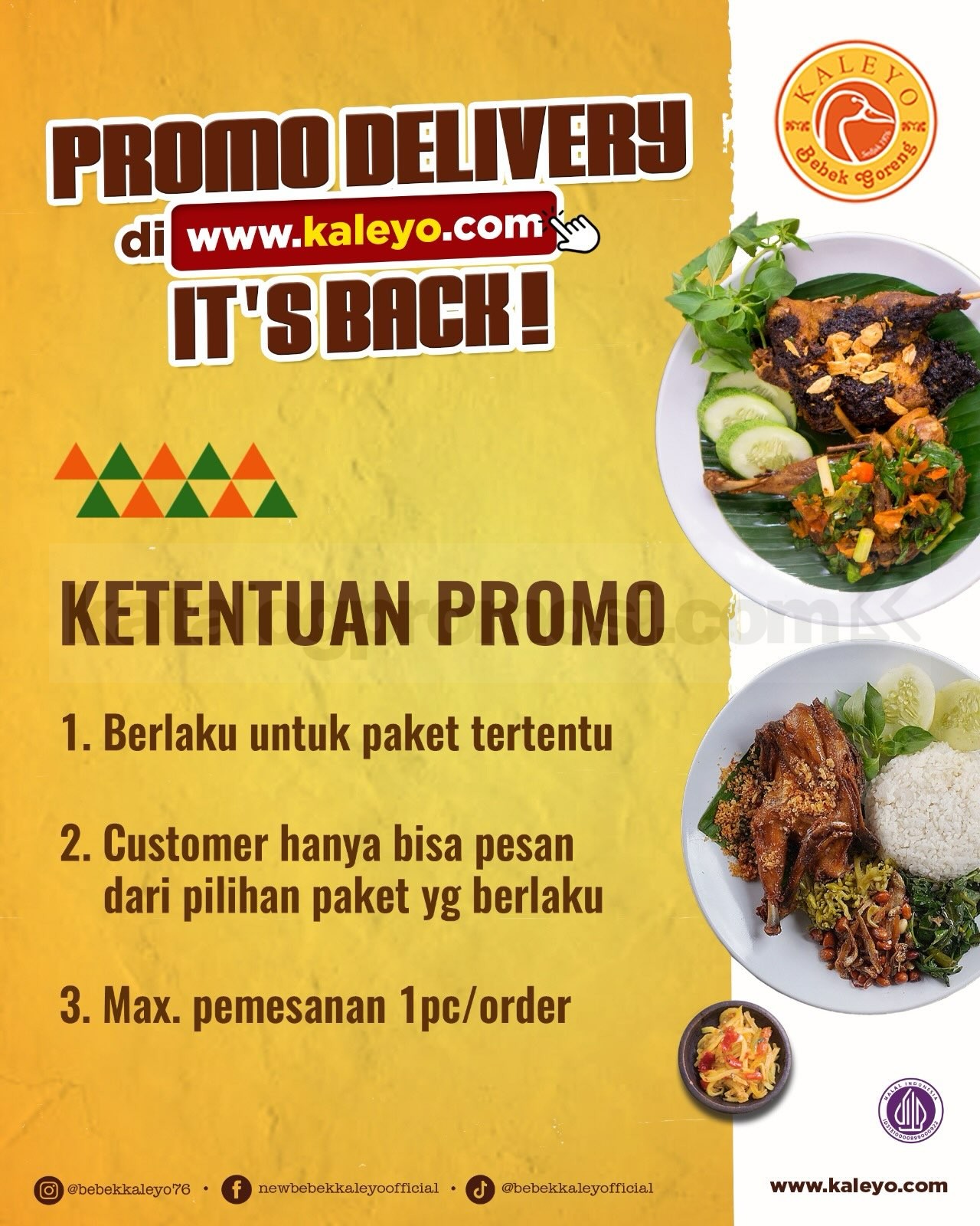 Promo Bebek Kaleyo Delivery Diskon 50% Promo Bebek Kaleyo Delivery Diskon 50% 1