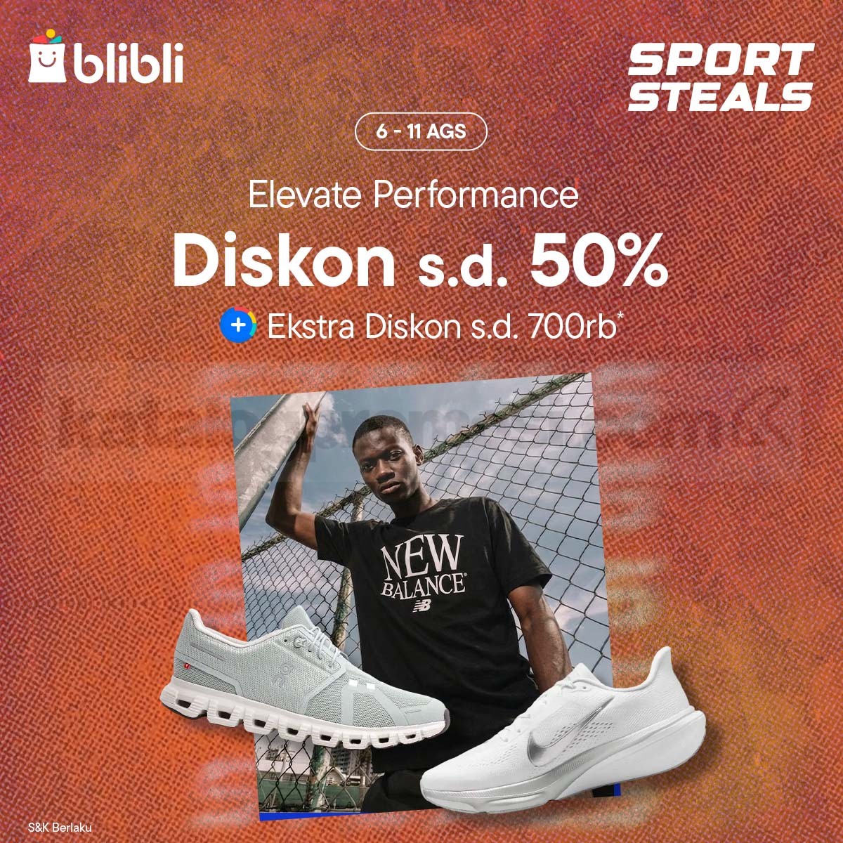 Promo Blibli SPORT STEALS Diskon hingga 50% Promo Blibli SPORT STEALS Diskon hingga 50% dengan ekstra diskon Rp700.000