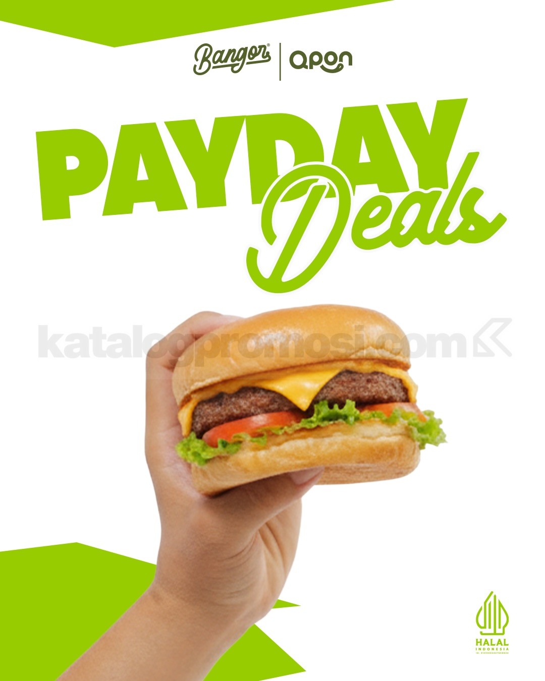 Promo Burger Bangor Payday Exclusive Deals Paket Rp44.000 Promo Burger Bangor Payday Exclusive Deals paket Rp44.000 berisi Jelata Cheese, Pitik, dan 2 minuman