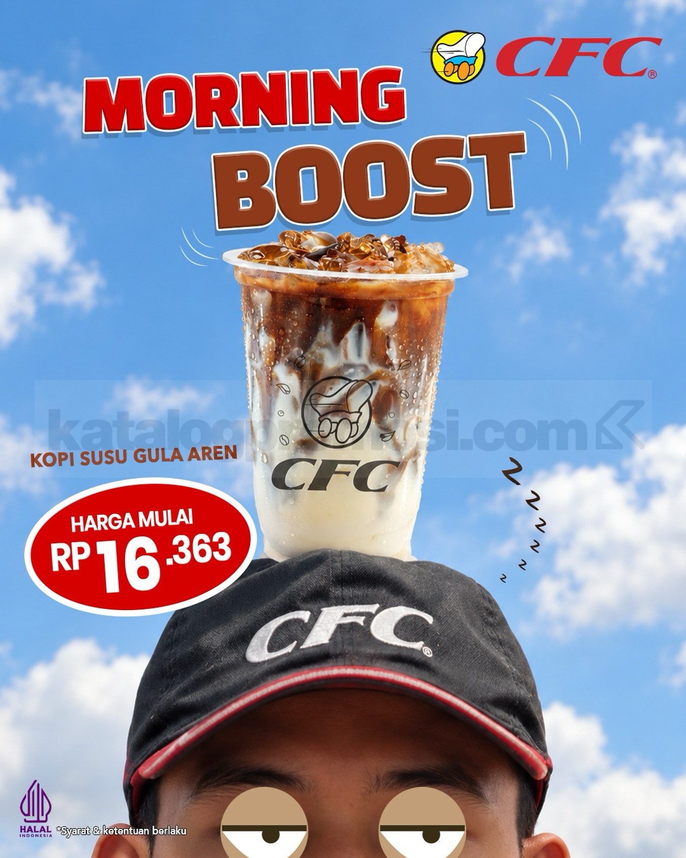 Promo CFC Morning Boost Kopi Susu Gula Aren Rp16.363